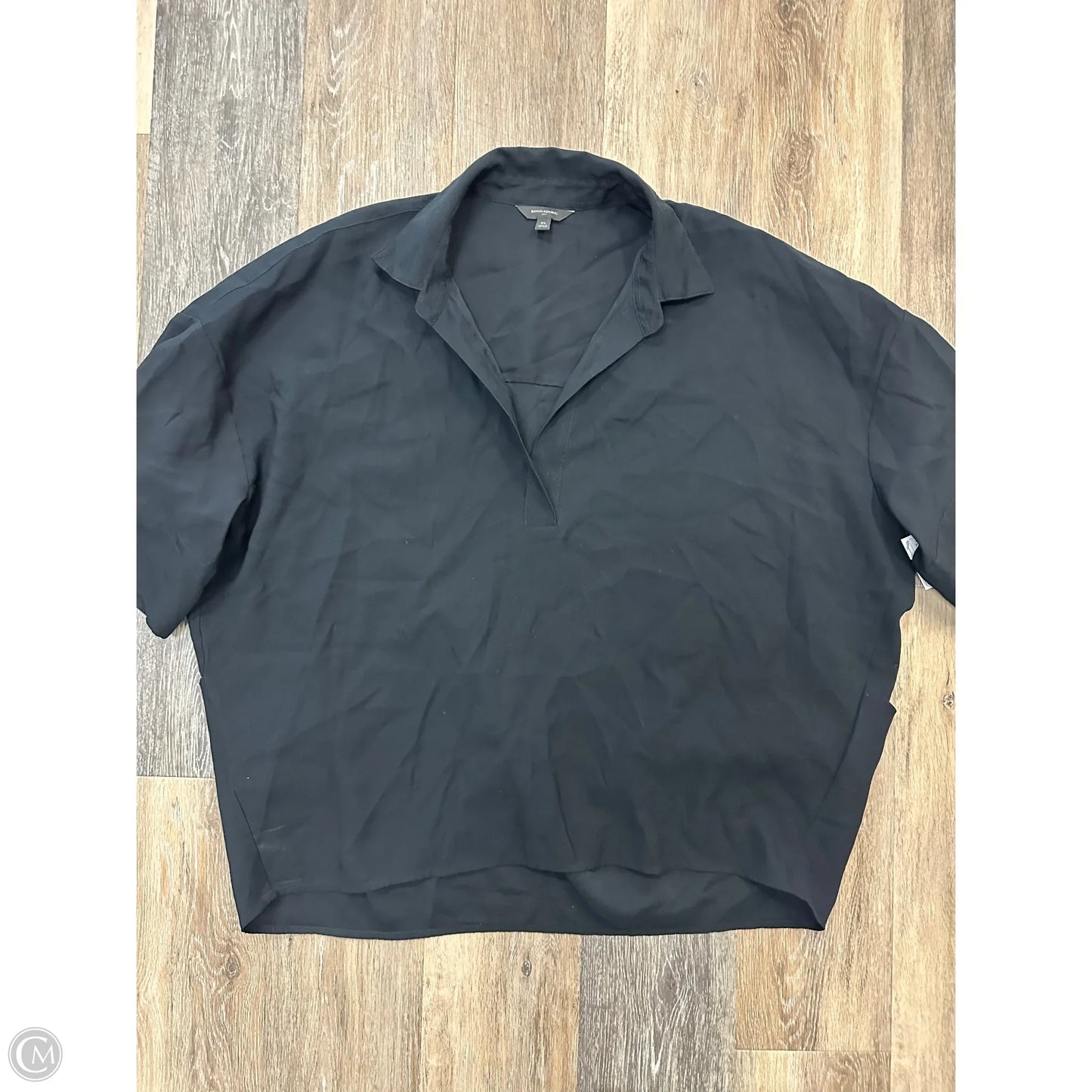 Blouse Long Sleeve By Banana Republic In Black, Size: Xl