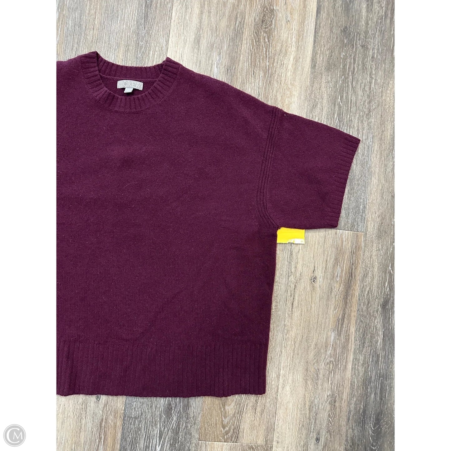 Sweater Short Sleeve By J. Crew In Maroon, Size: L