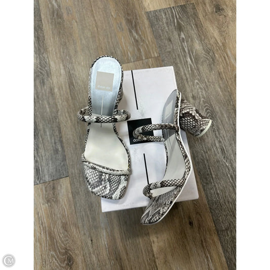 Sandals Heels Block By Dolce Vita In Snakeskin Print, Size: 9