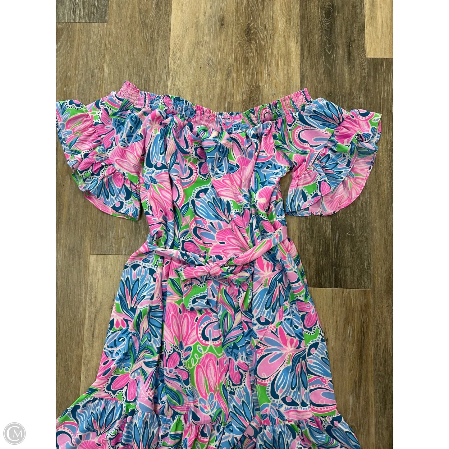 Dress Designer By Lilly Pulitzer In Floral Print, Size: Xl