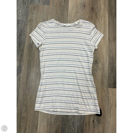 Top Short Sleeve By Vince In Striped Pattern, Size: M