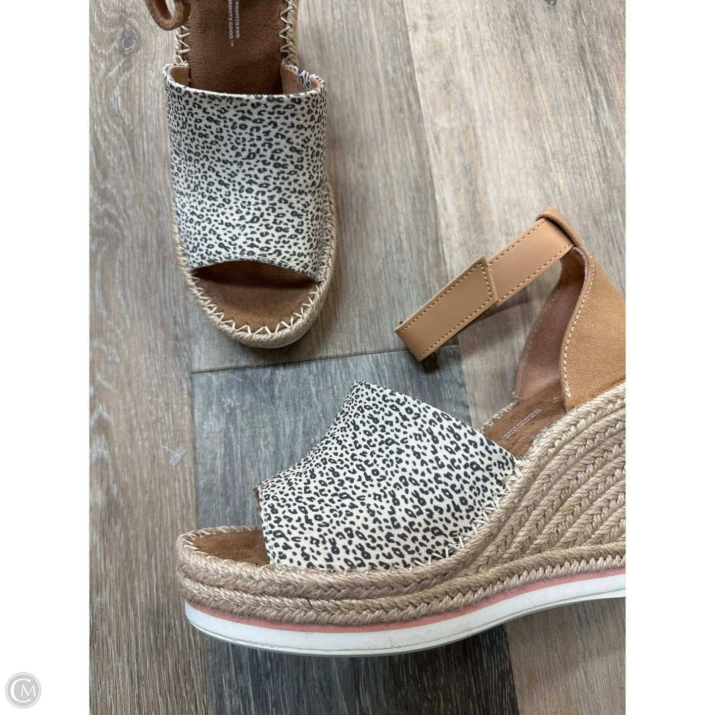 Sandals Heels Wedge By Toms In Tan, Size: 7