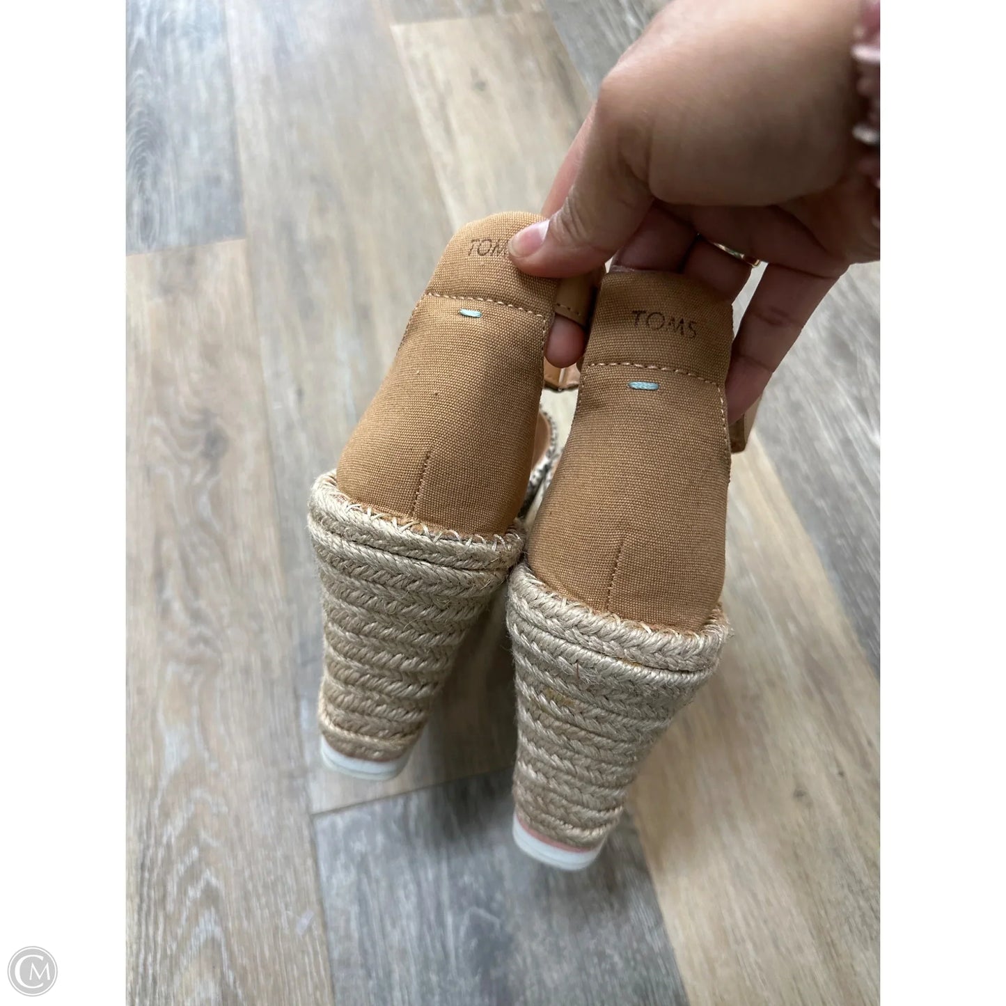 Sandals Heels Wedge By Toms In Tan, Size: 7