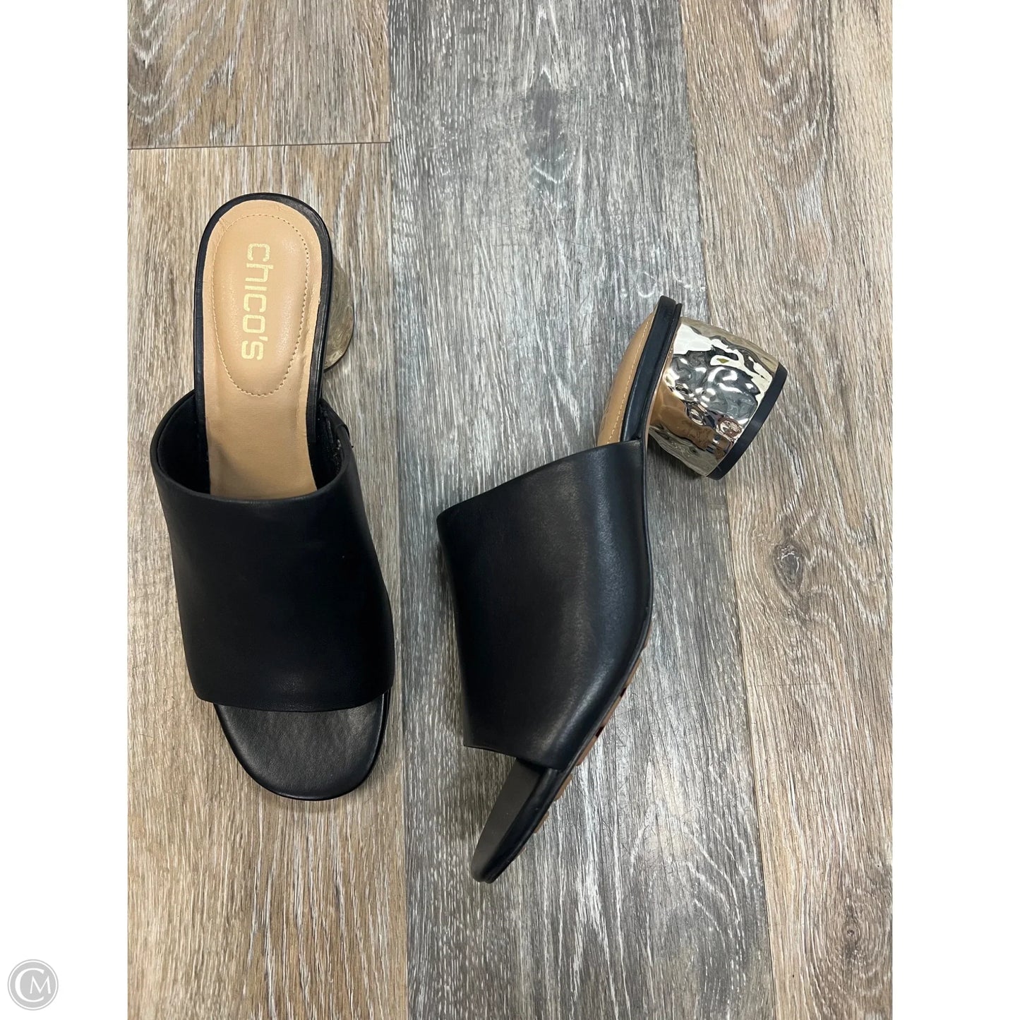 Sandals Heels Block By Chicos In Black, Size: 7.5