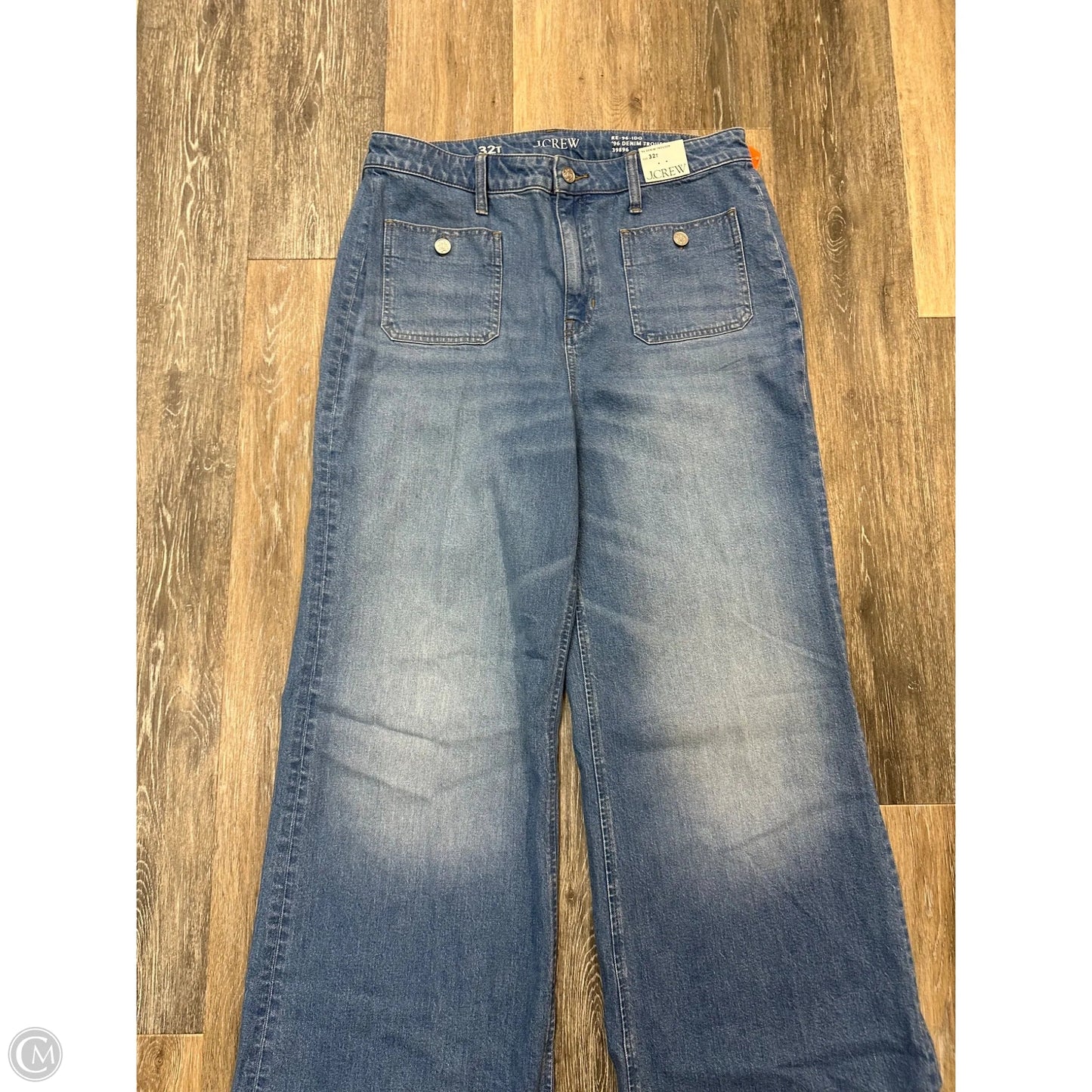 Jeans Wide Leg By J. Crew In Blue Denim, Size: 14 Tall