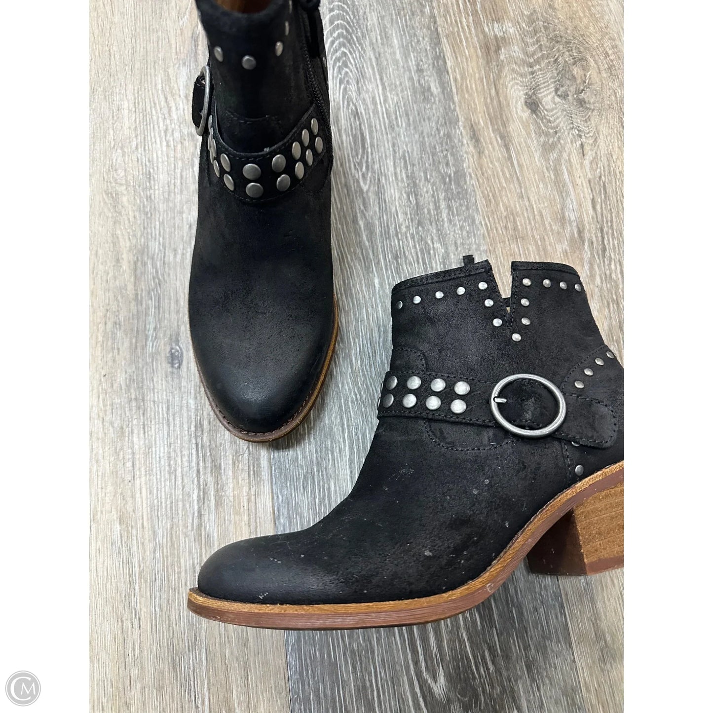 Boots Ankle Heels By Sofft In Black, Size: 6.5
