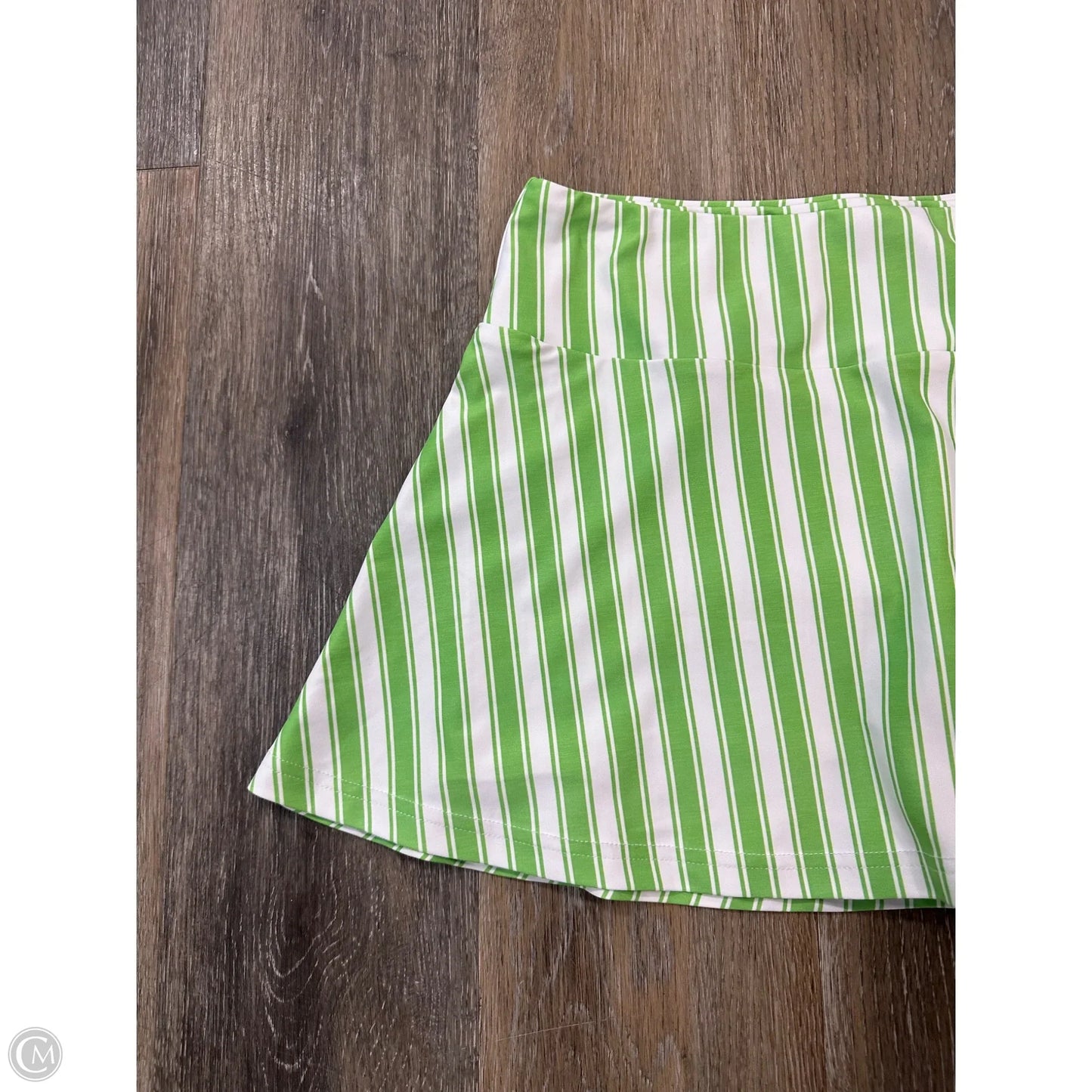 Athletic Skort By Smith & Quinn In Green & White, Size: S