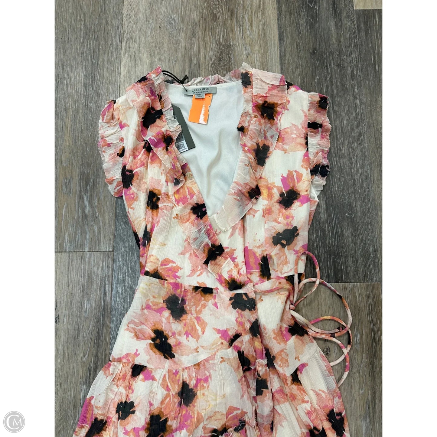 Dress Designer By All Saints In Floral Print, Size: 6