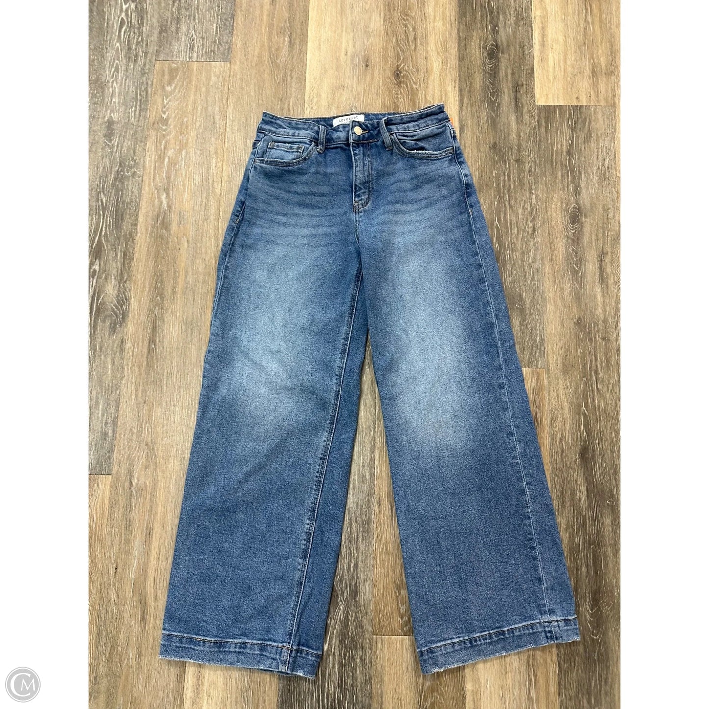 Jeans Wide Leg By Vervet In Blue Denim, Size: 4