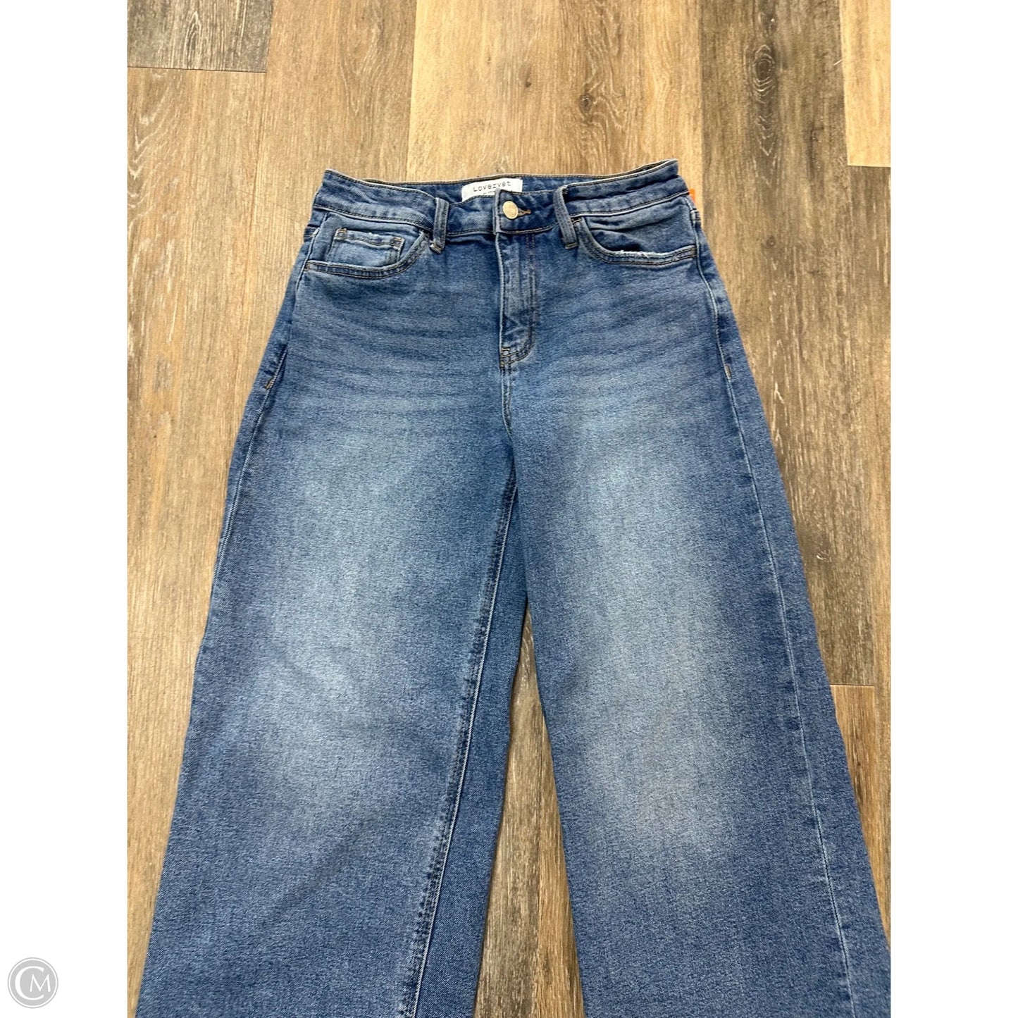 Jeans Wide Leg By Vervet In Blue Denim, Size: 4