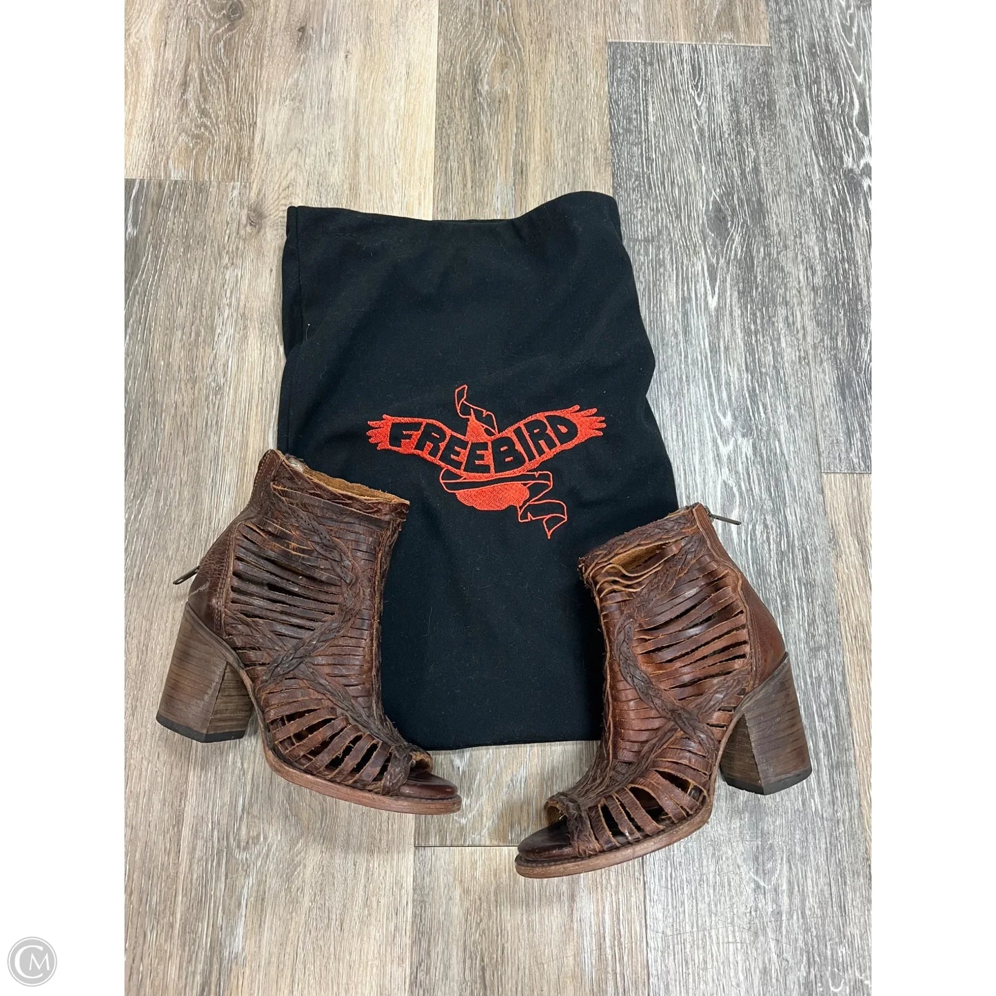 Sandals Heels Block By Freebird In Brown, Size: 5