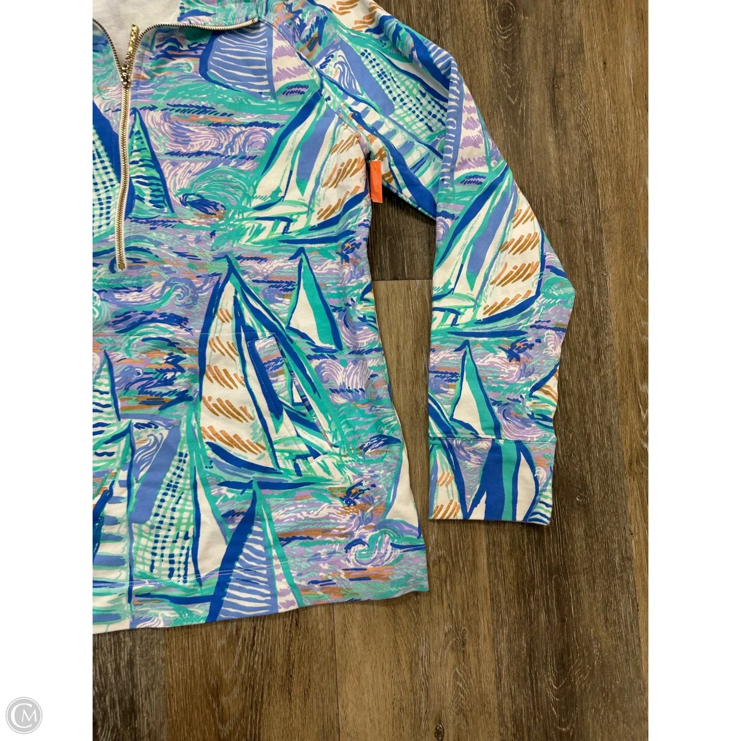 Top Long Sleeve Designer By Lilly Pulitzer In Blue, Size: L