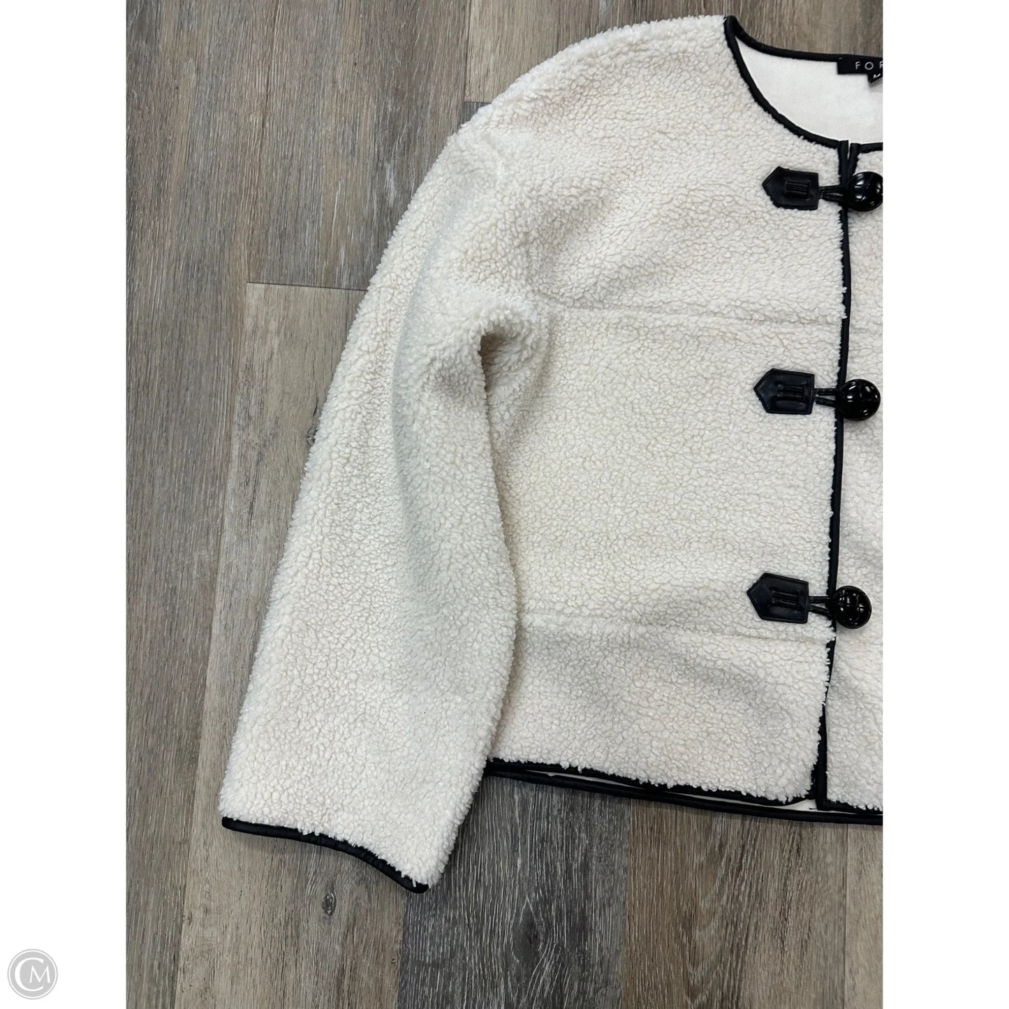 Jacket Faux Fur & Sherpa By Fore In Cream, Size: M