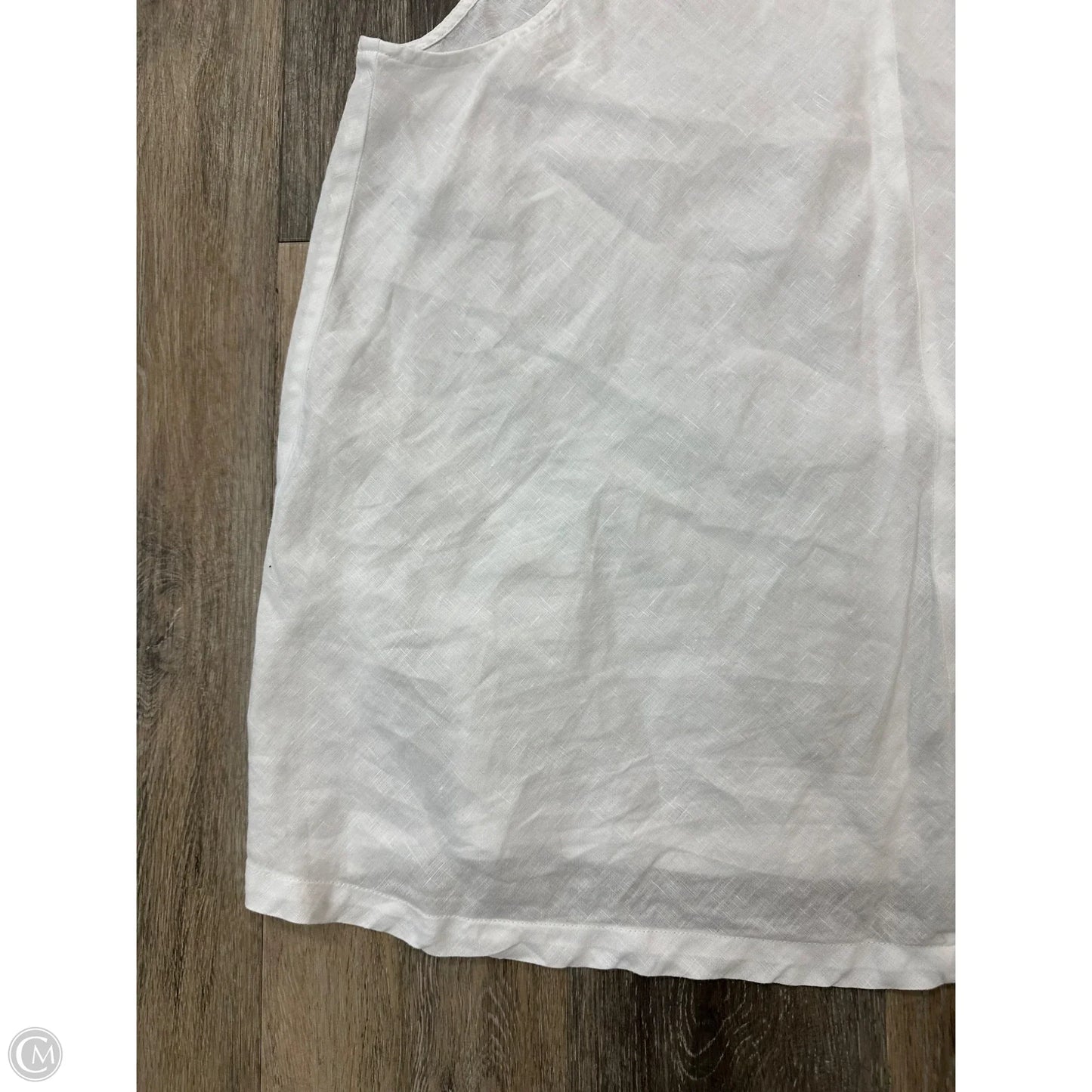 Top Sleeveless By Lands End In White, Size: L
