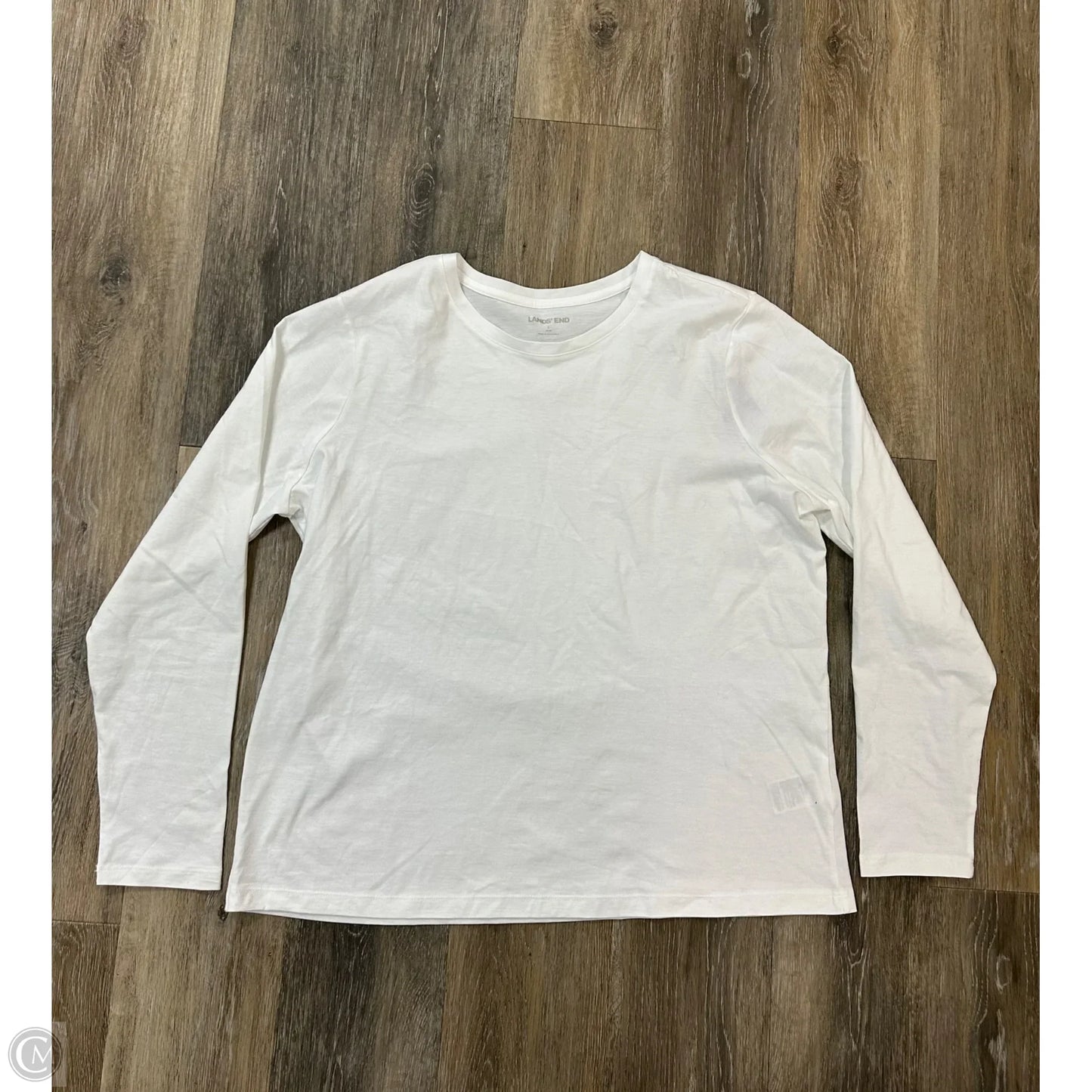 Top Long Sleeve By Lands End In White, Size: L