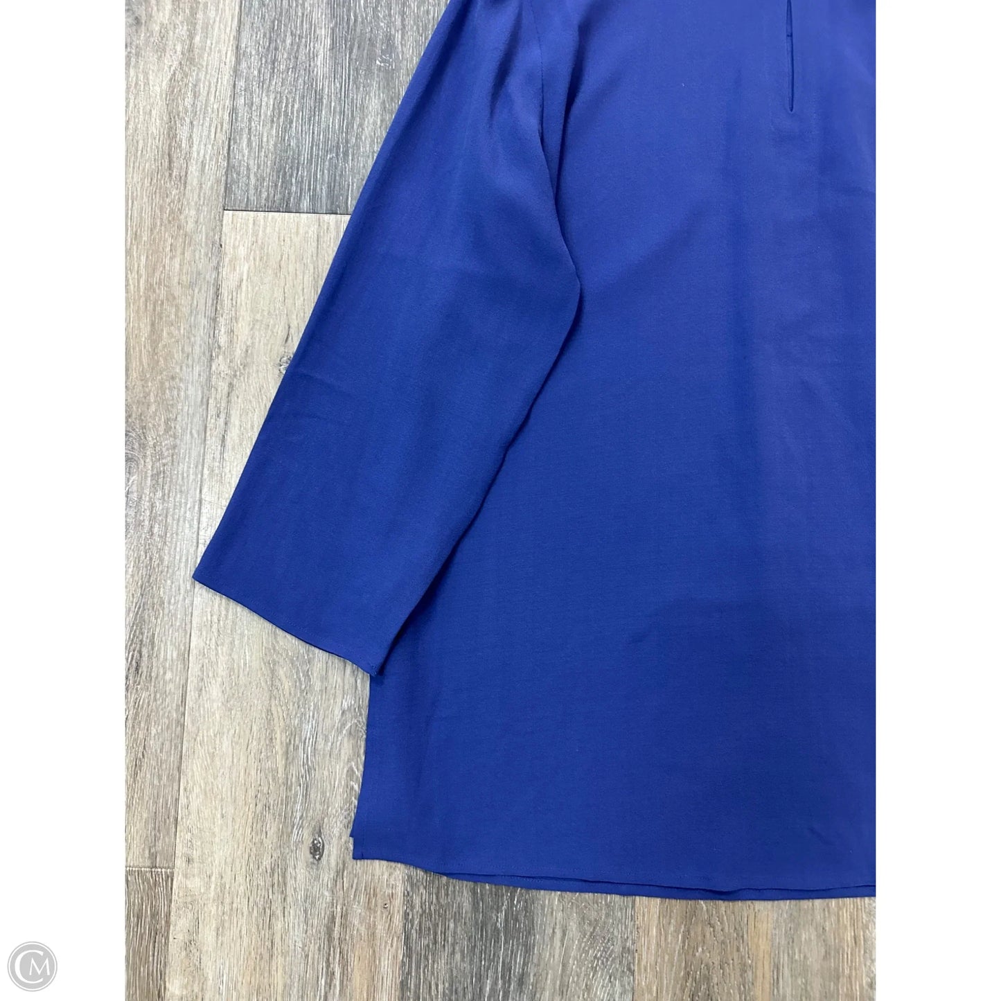 Blouse Long Sleeve By Eileen Fisher In Blue, Size: M