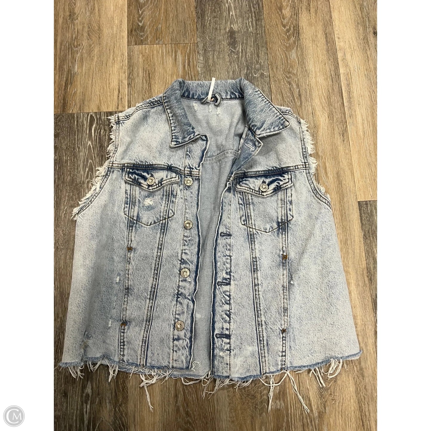 Vest Other By Free People In Blue Denim, Size: Xs