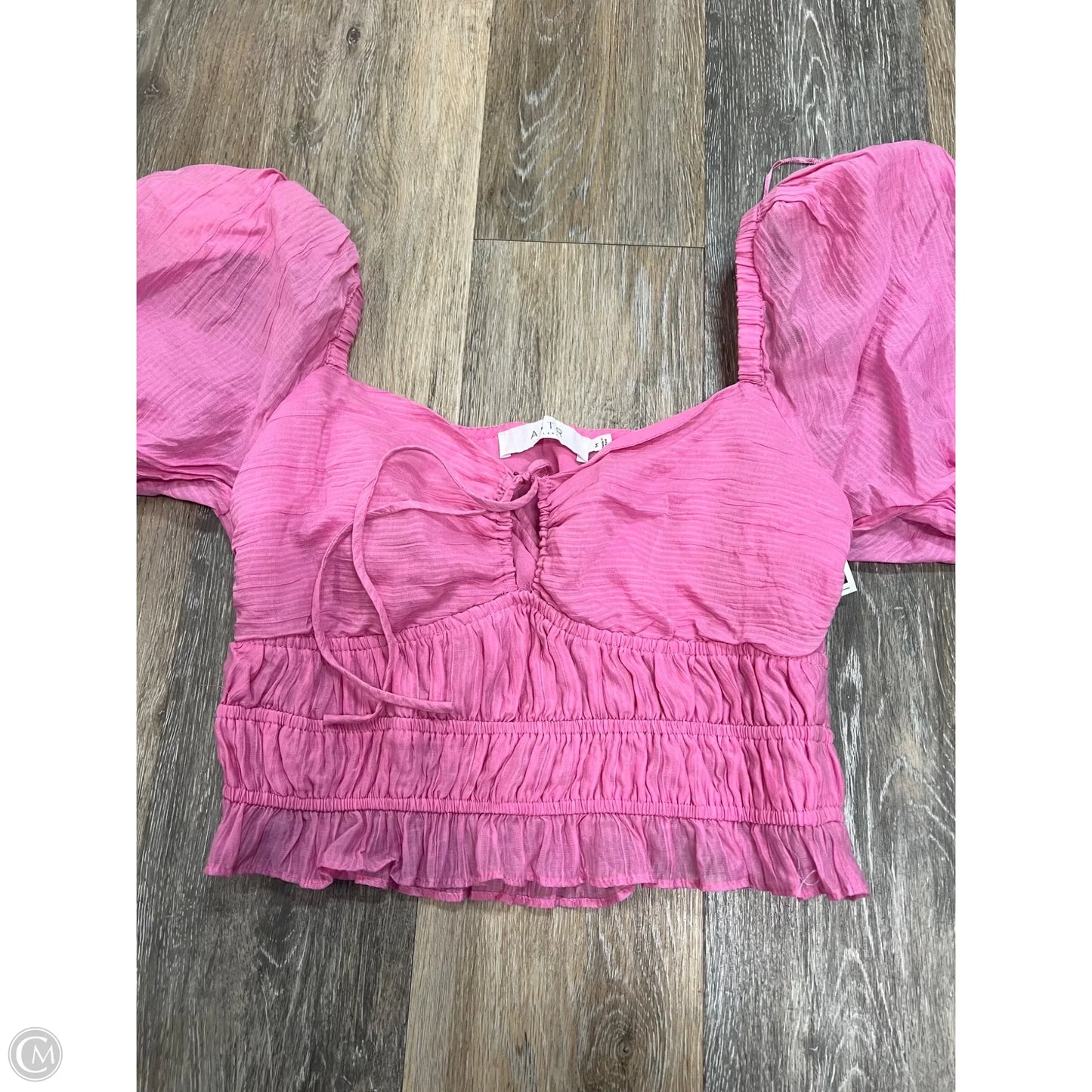Blouse Short Sleeve By Astr The Label In Pink, Size: M