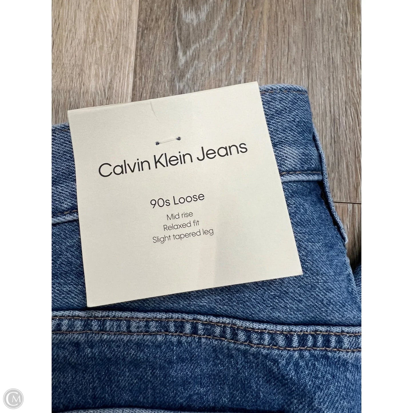 -Jeans Wide Leg By Calvin Klein In Blue Denim, Size: 8/29