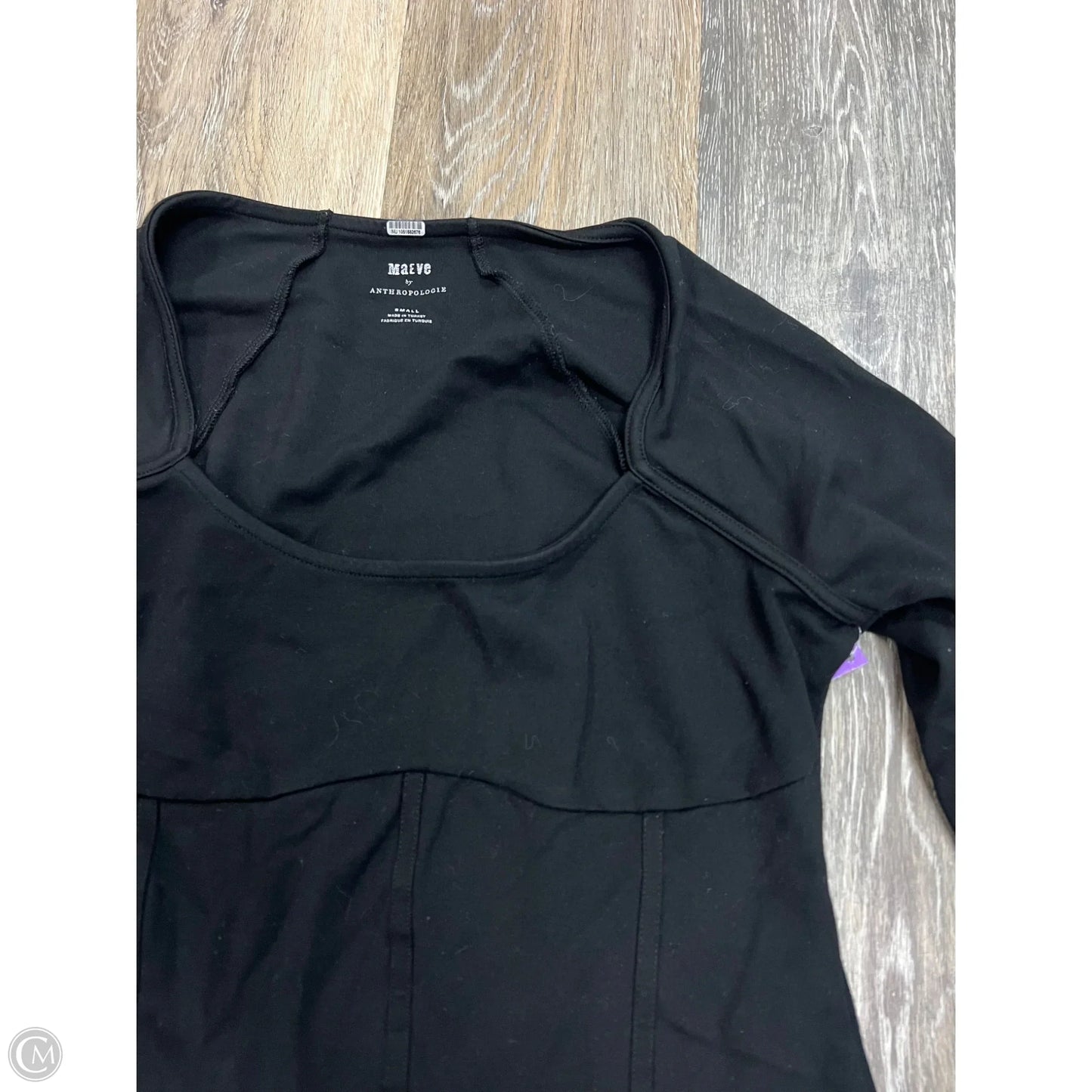 Top Long Sleeve By Maeve In Black, Size: S