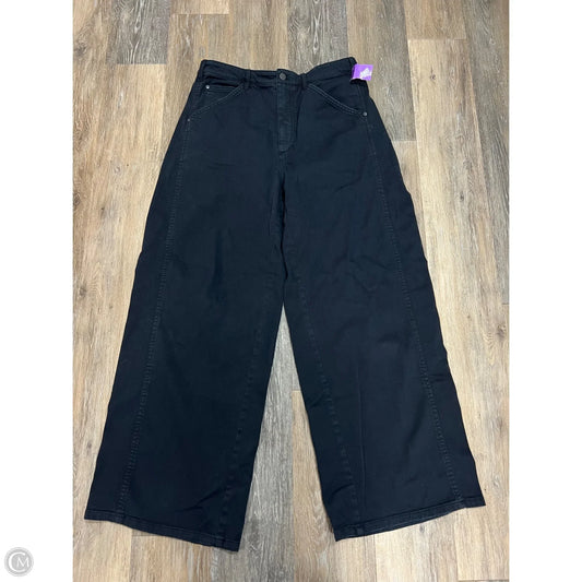 Pants Wide Leg By Pilcro In Black Denim, Size: M