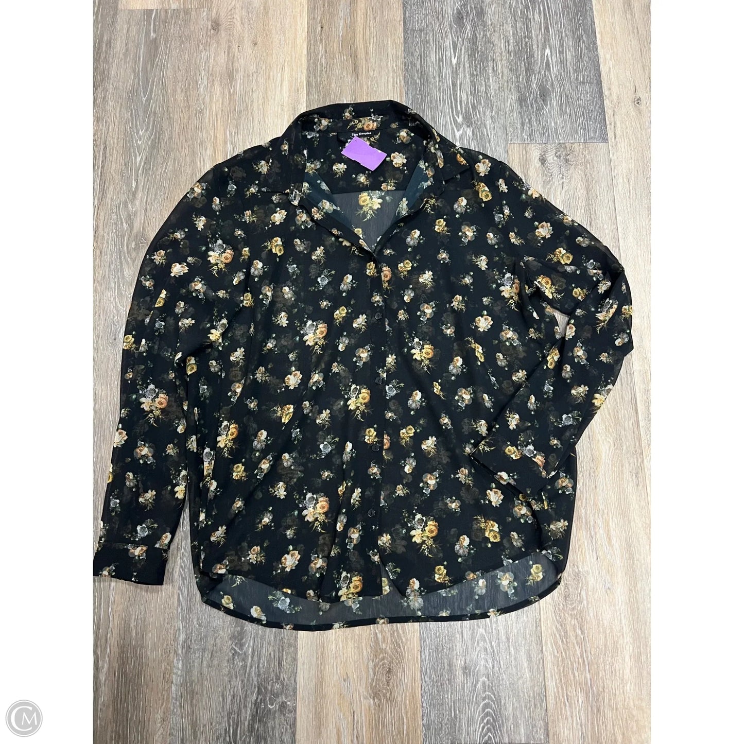 Blouse Long Sleeve By The Kooples In Black, Size: L