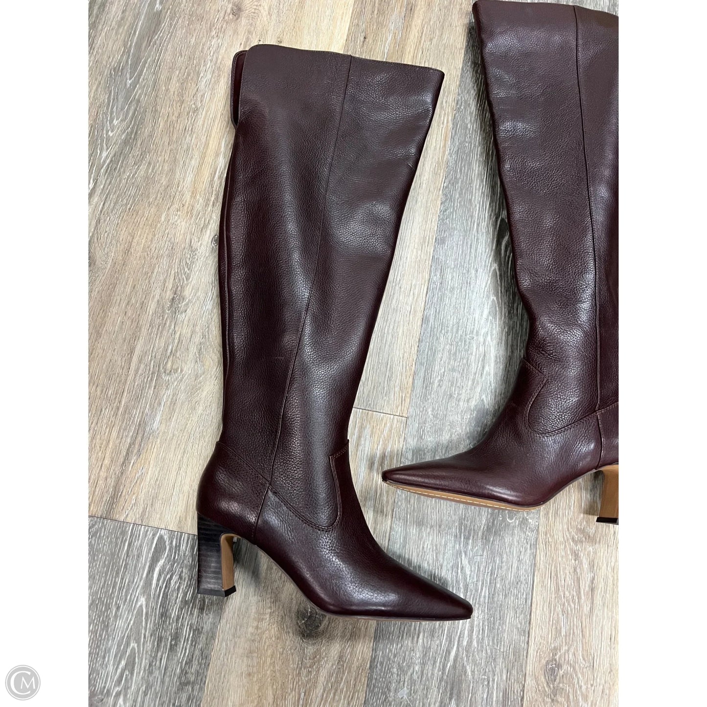 Boots Knee Heels By Vince Camuto In Brown, Size: 9