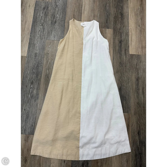 Dress Casual Maxi By Pomander Place In Tan & White, Size: S