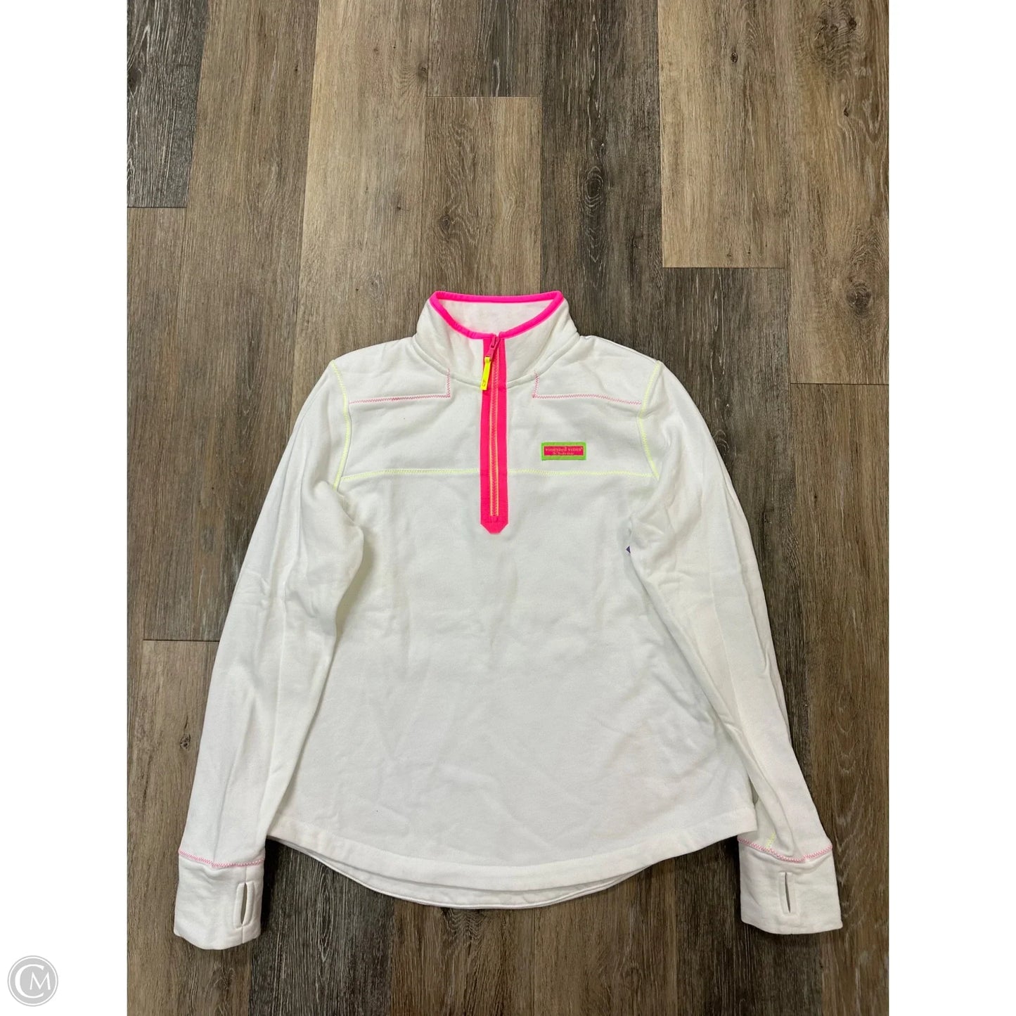 Sweatshirt Collar By Vineyard Vines In White, Size: M