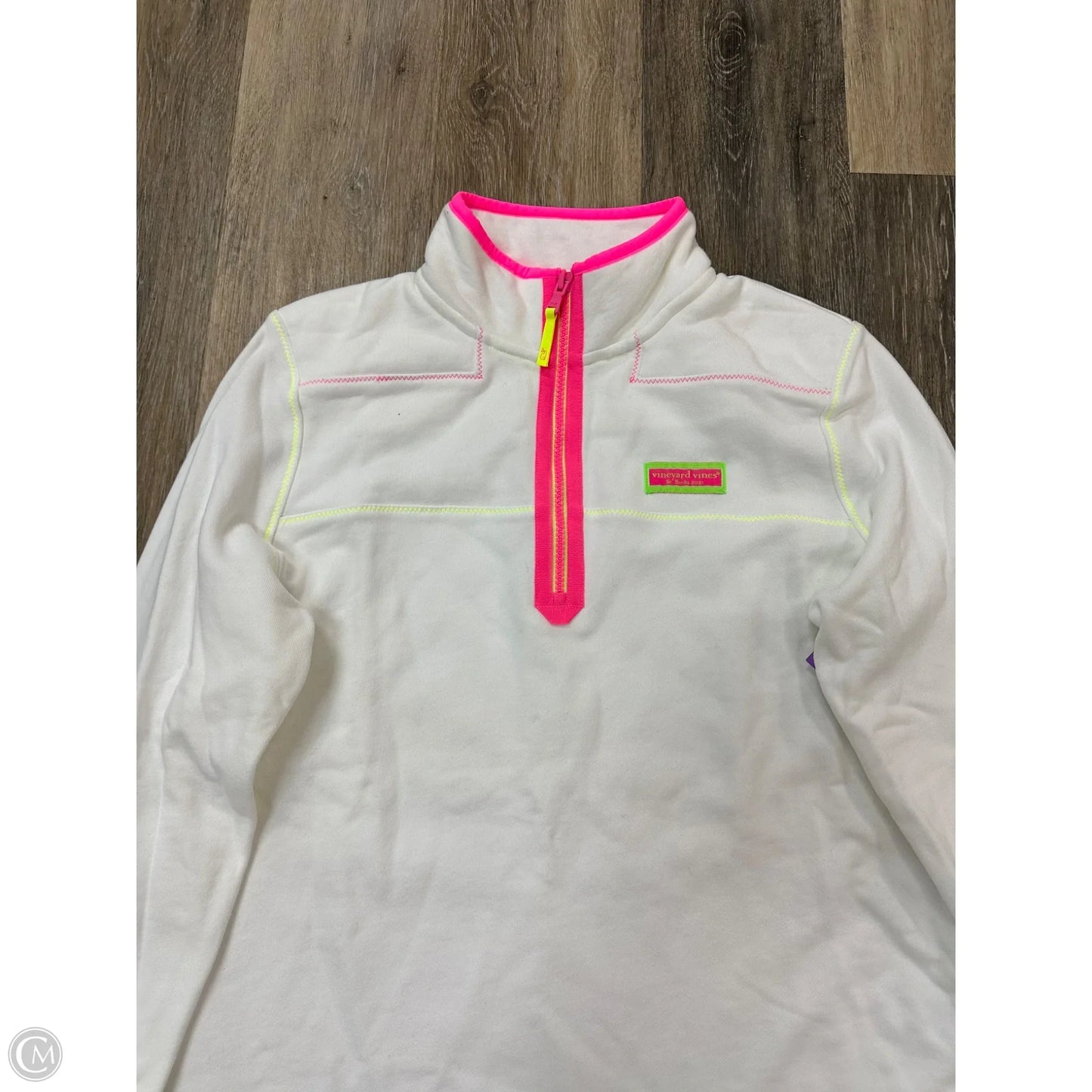 Sweatshirt Collar By Vineyard Vines In White, Size: M