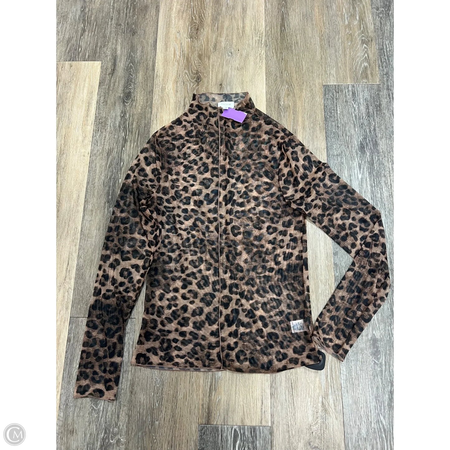 Top Long Sleeve By Anniewear In Animal Print, Size: S