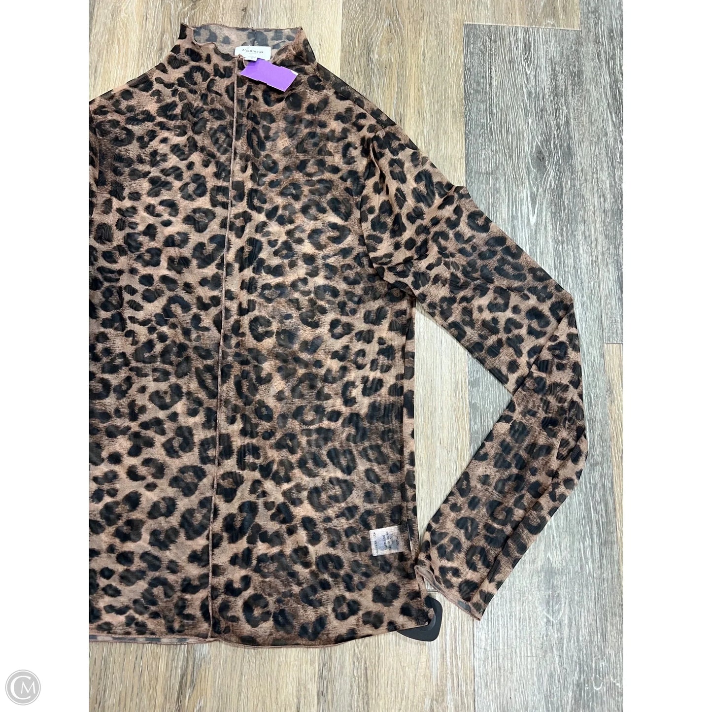 Top Long Sleeve By Anniewear In Animal Print, Size: S