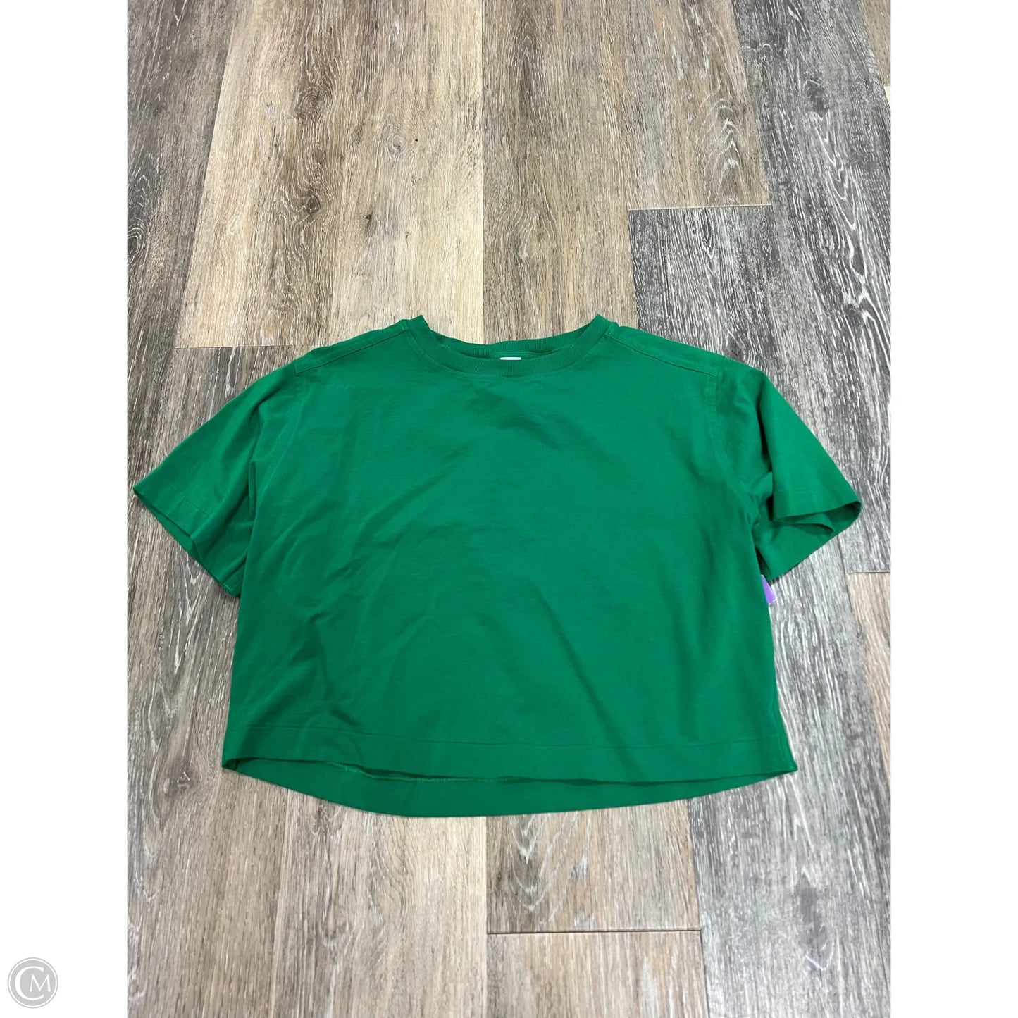 Athletic Top Short Sleeve By Lululemon In Green, Size: Xs