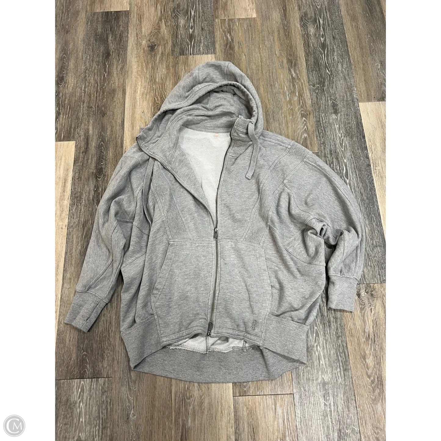 Athletic Sweatshirt Hoodie By Free People In Grey, Size: Xs
