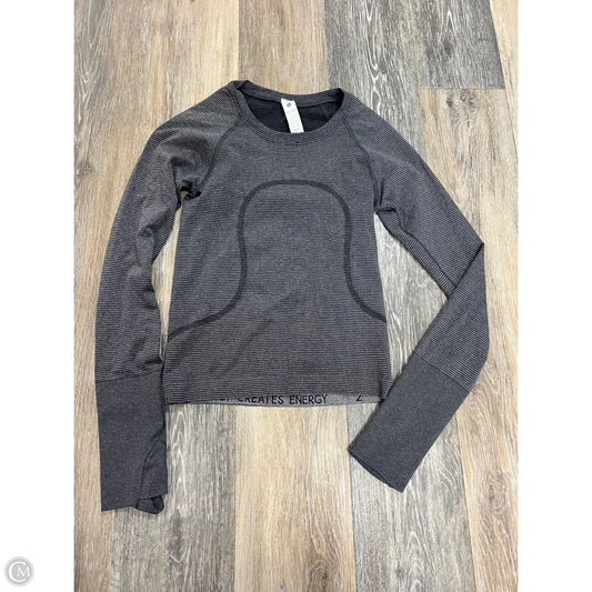 Athletic Top Long Sleeve Crewneck By Lululemon In Grey, Size: 2