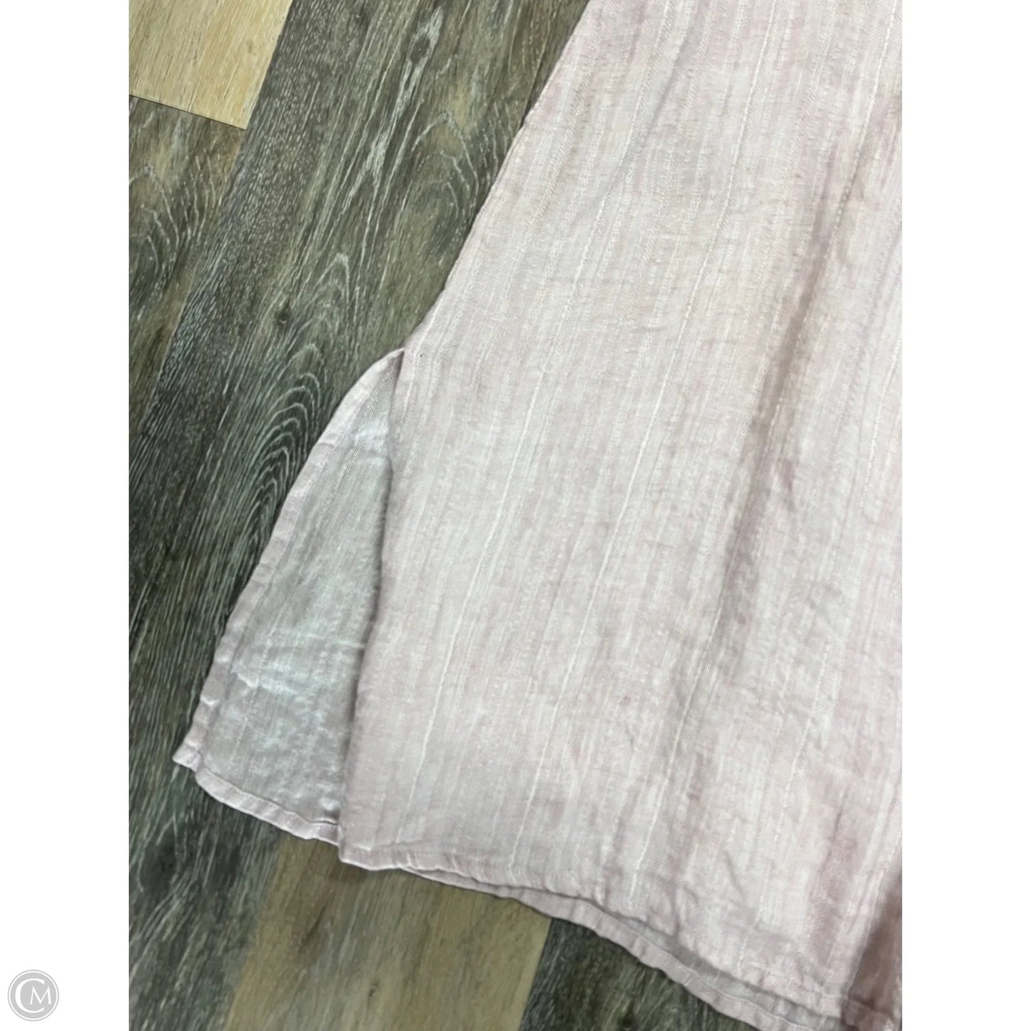Dress Linen By Flax In Pink, Size: L