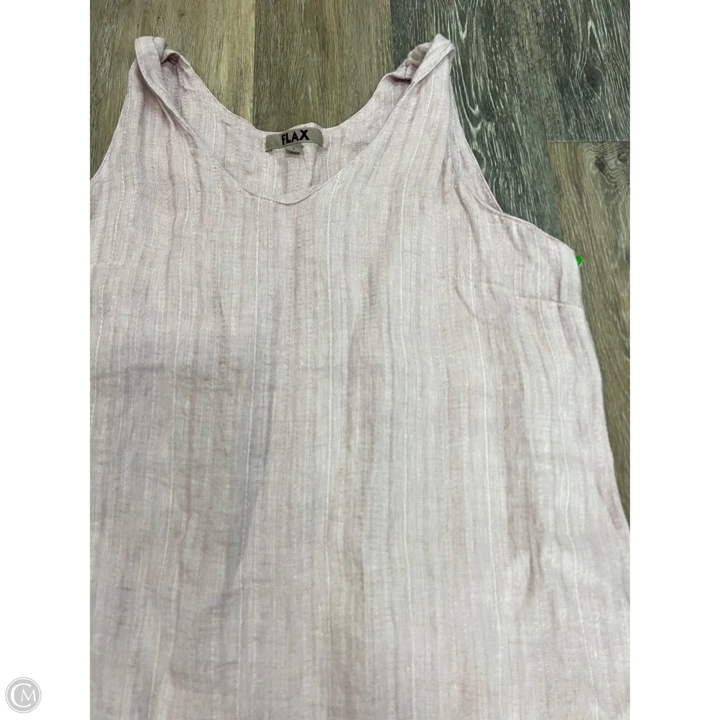 Dress Linen By Flax In Pink, Size: L