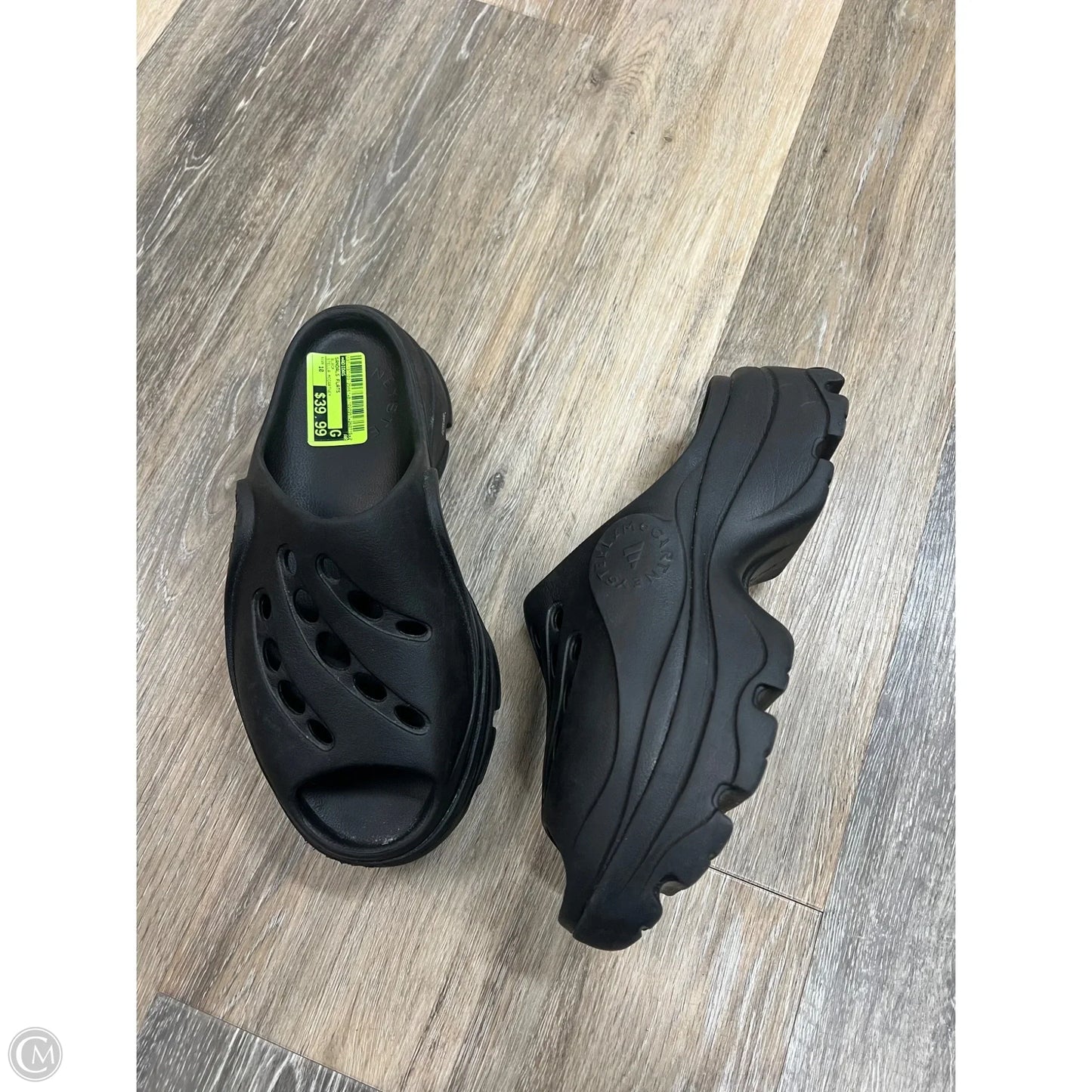 Sandals Flats By Adidas x Stella McCartney In Black, Size: 10