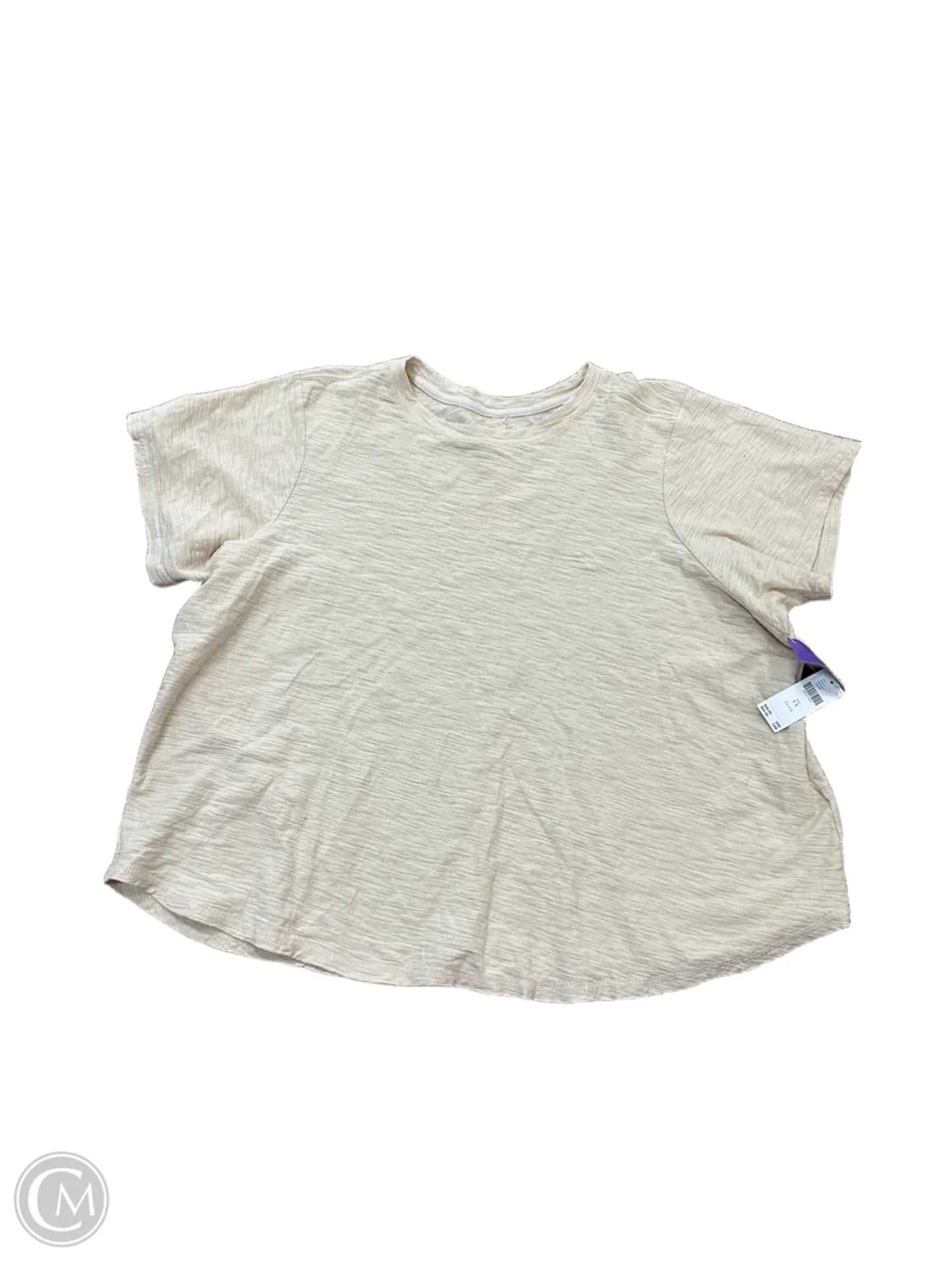 Top Short Sleeve By Pilcro In Cream, Size: 1x
