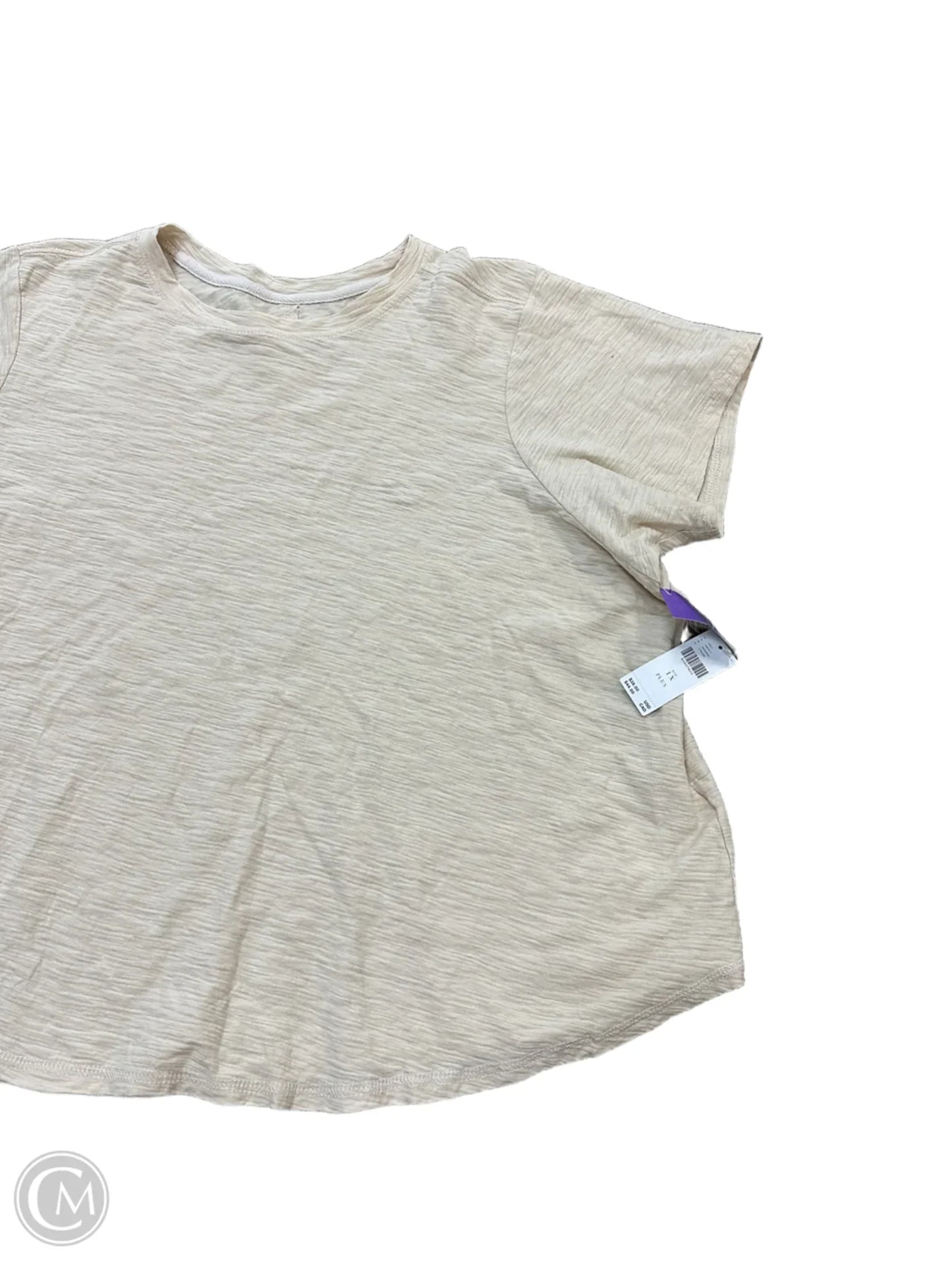 Top Short Sleeve By Pilcro In Cream, Size: 1x