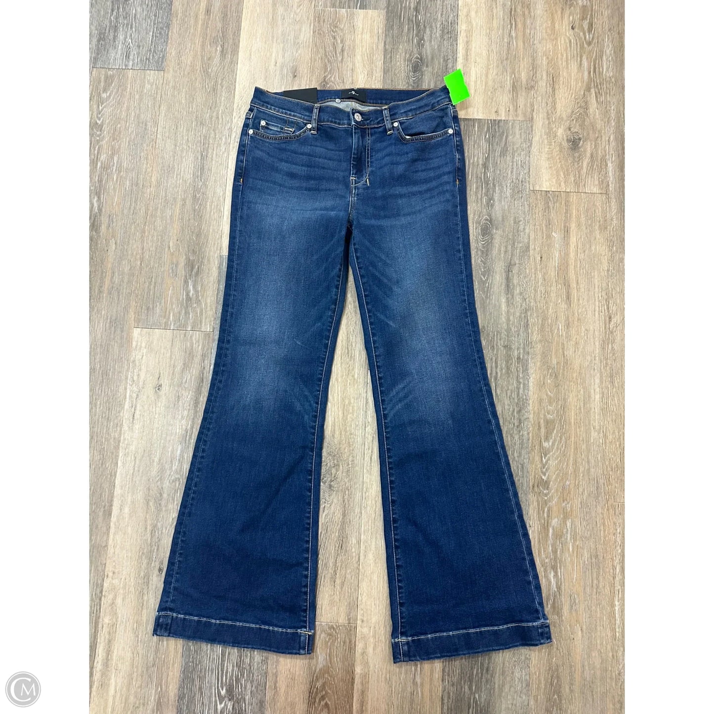 Jeans Boot Cut By 7 For All Mankind In Blue Denim, Size: 10
