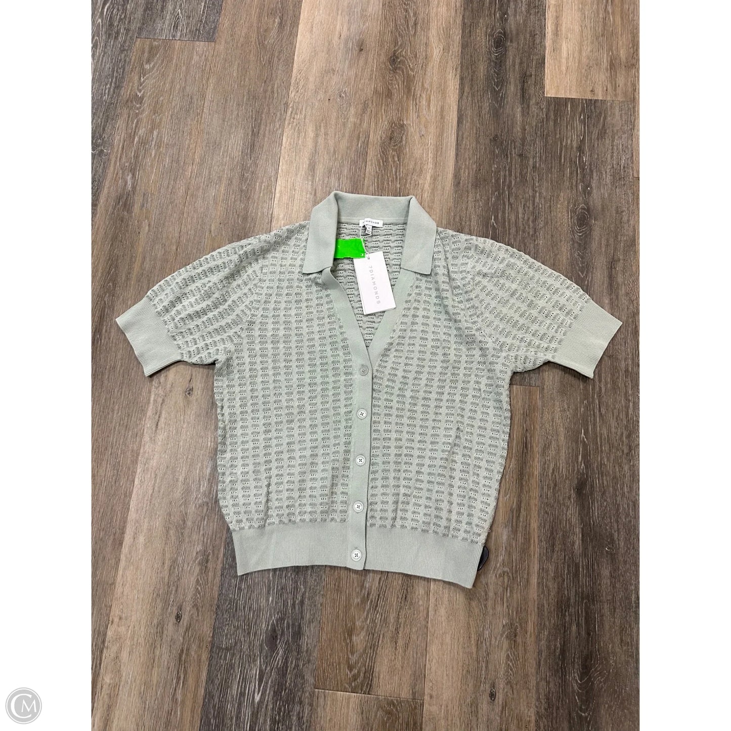 Blouse Short Sleeve By 7 Diamonds In Green, Size: L