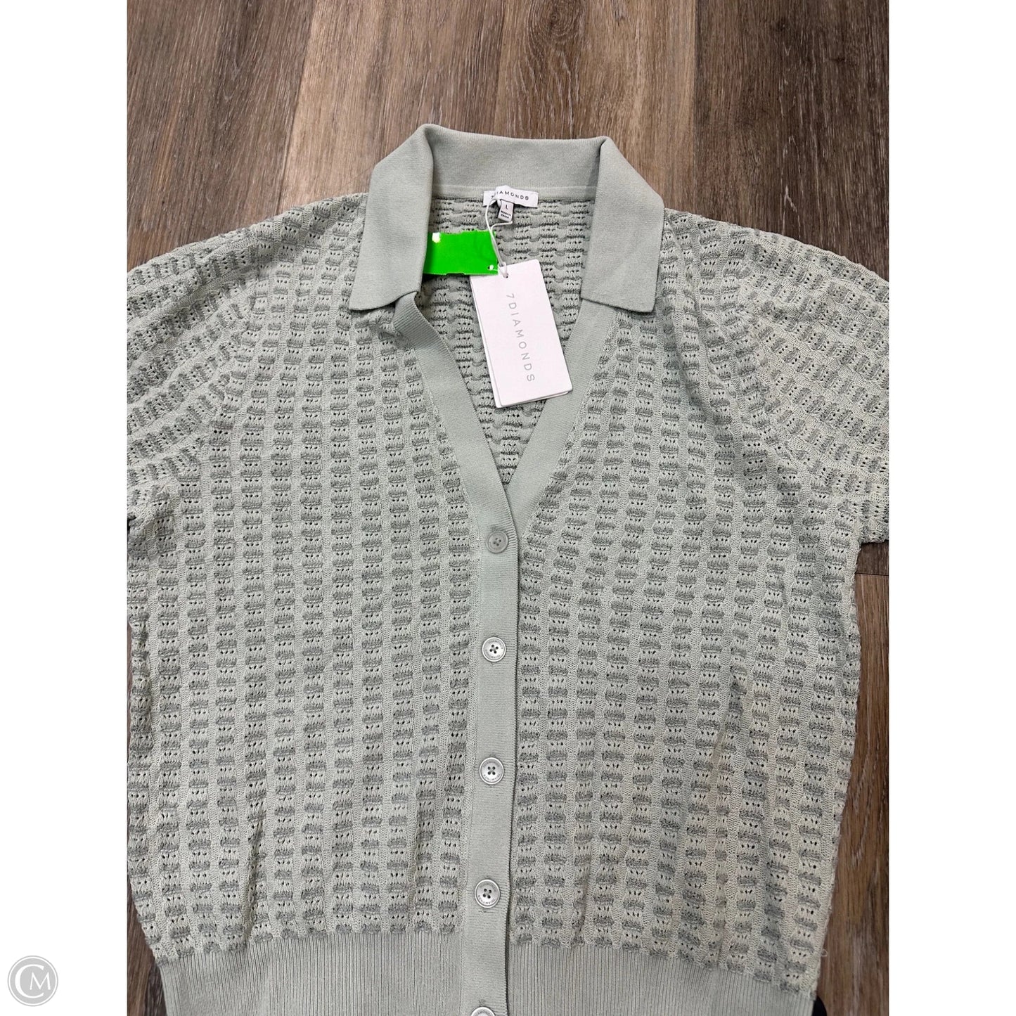 Blouse Short Sleeve By 7 Diamonds In Green, Size: L