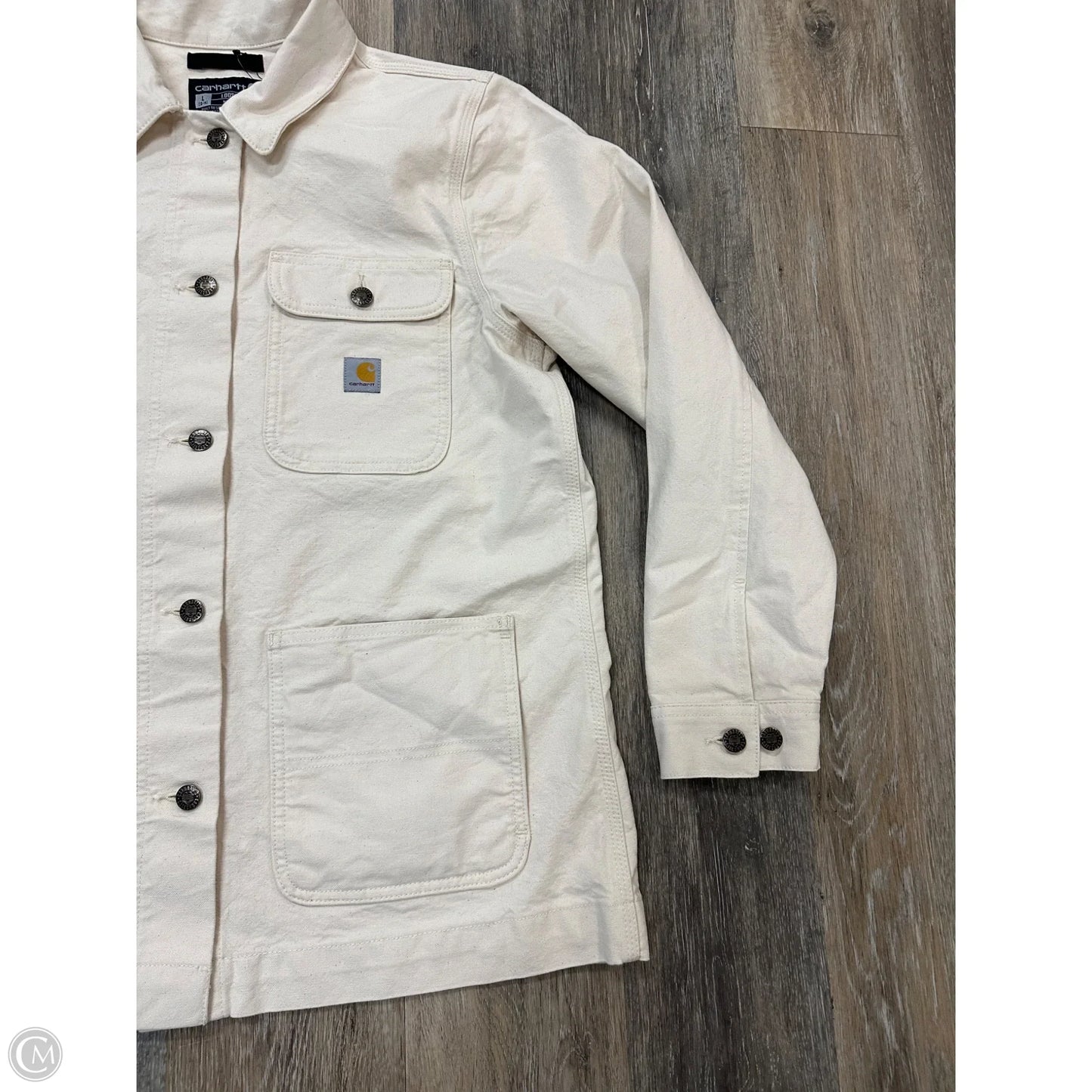 Jacket Other By Carhartt In Cream Denim, Size: L