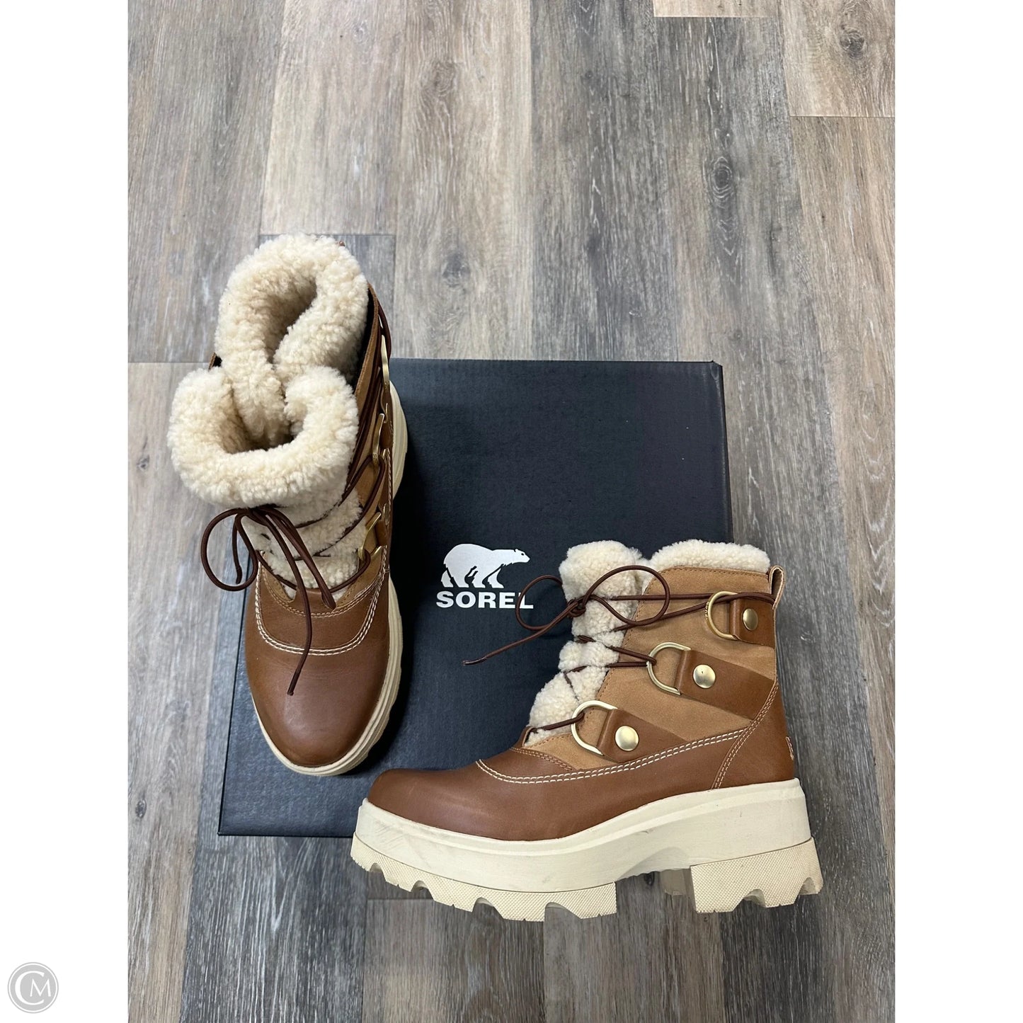 Boots Snow By Sorel In Tan, Size: 10