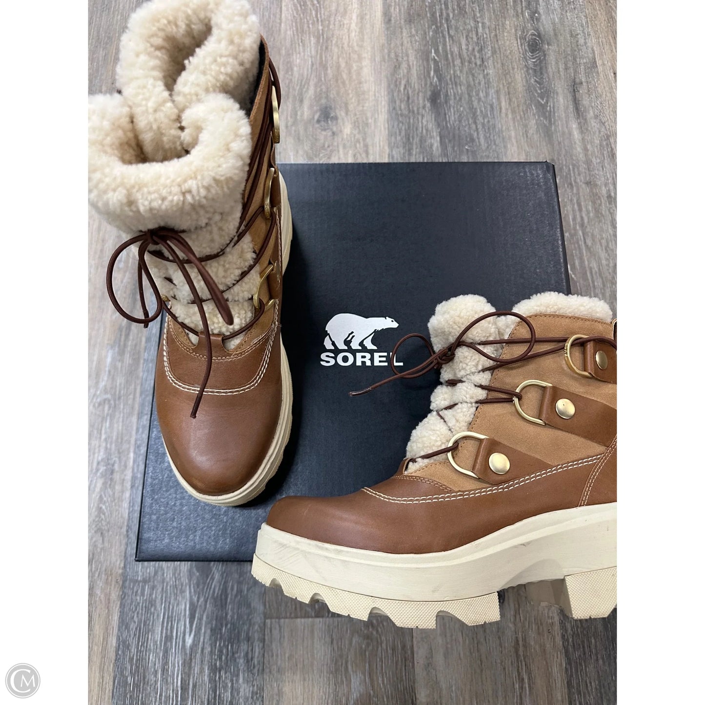Boots Snow By Sorel In Tan, Size: 10