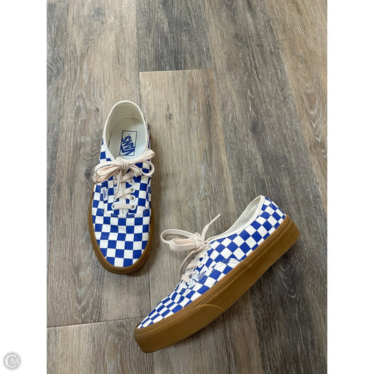 Shoes Sneakers By Vans In Blue & White, Size: 9.5