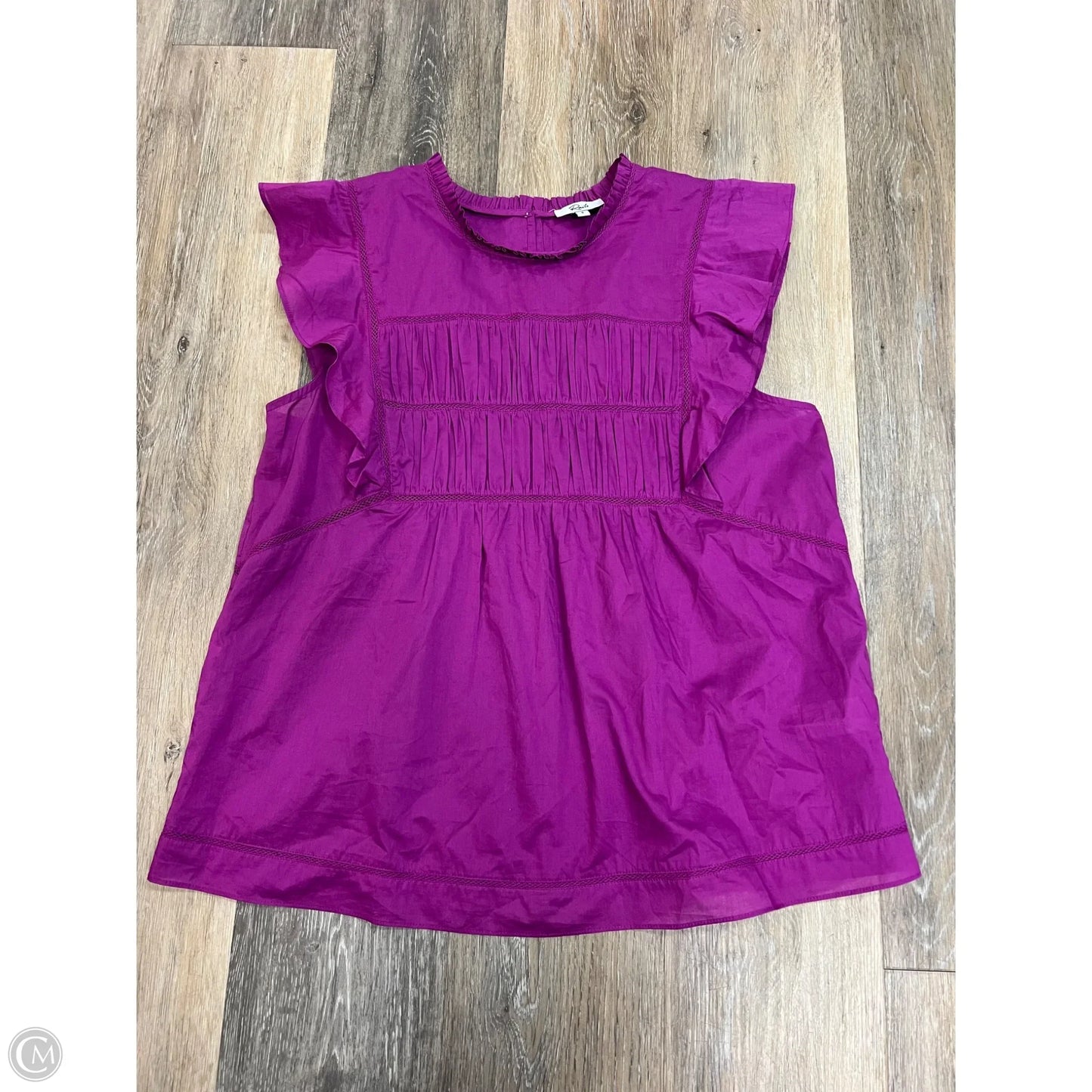 Blouse Short Sleeve By Rails In Purple, Size: S