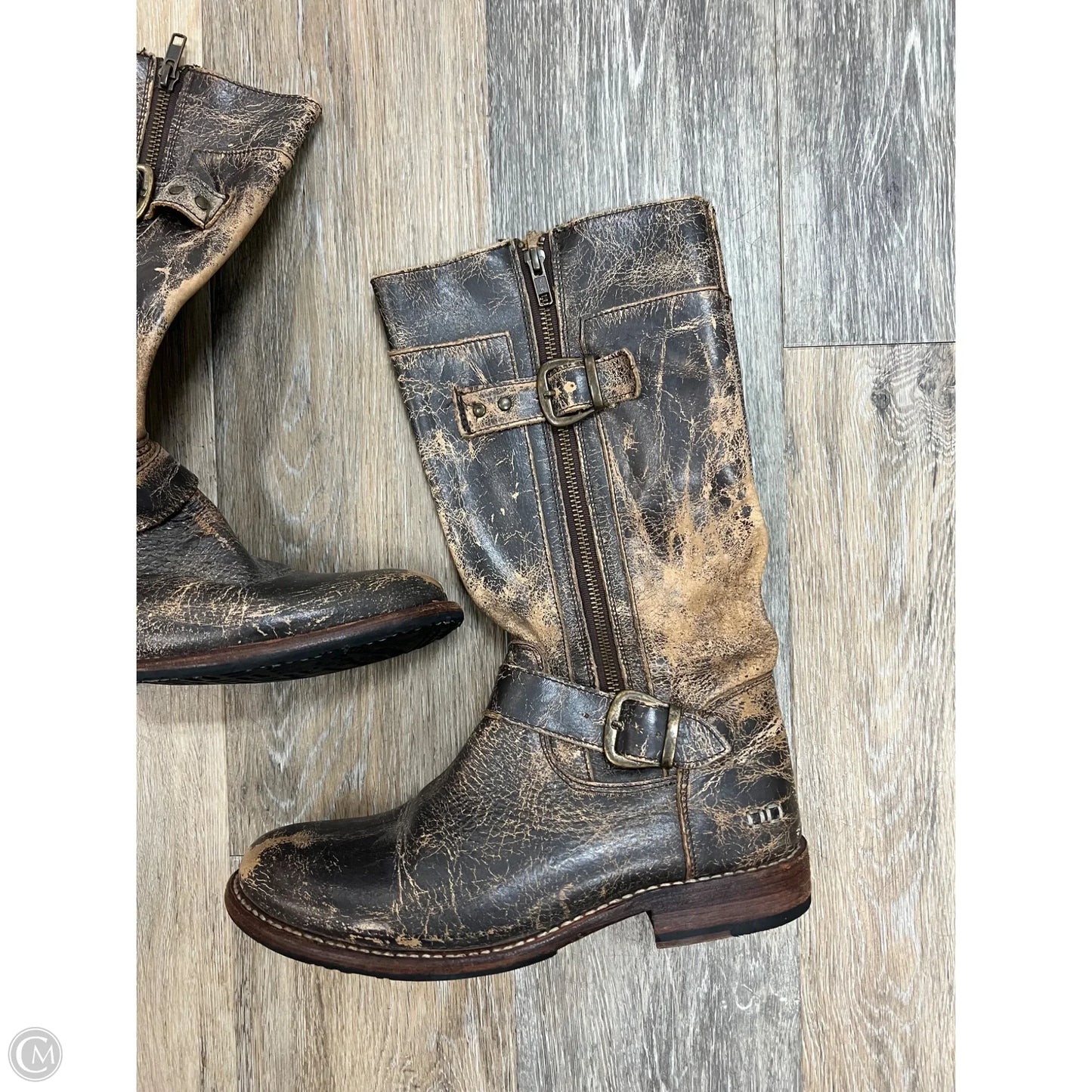 Boots Leather By Bed Stu In Brown, Size: 9