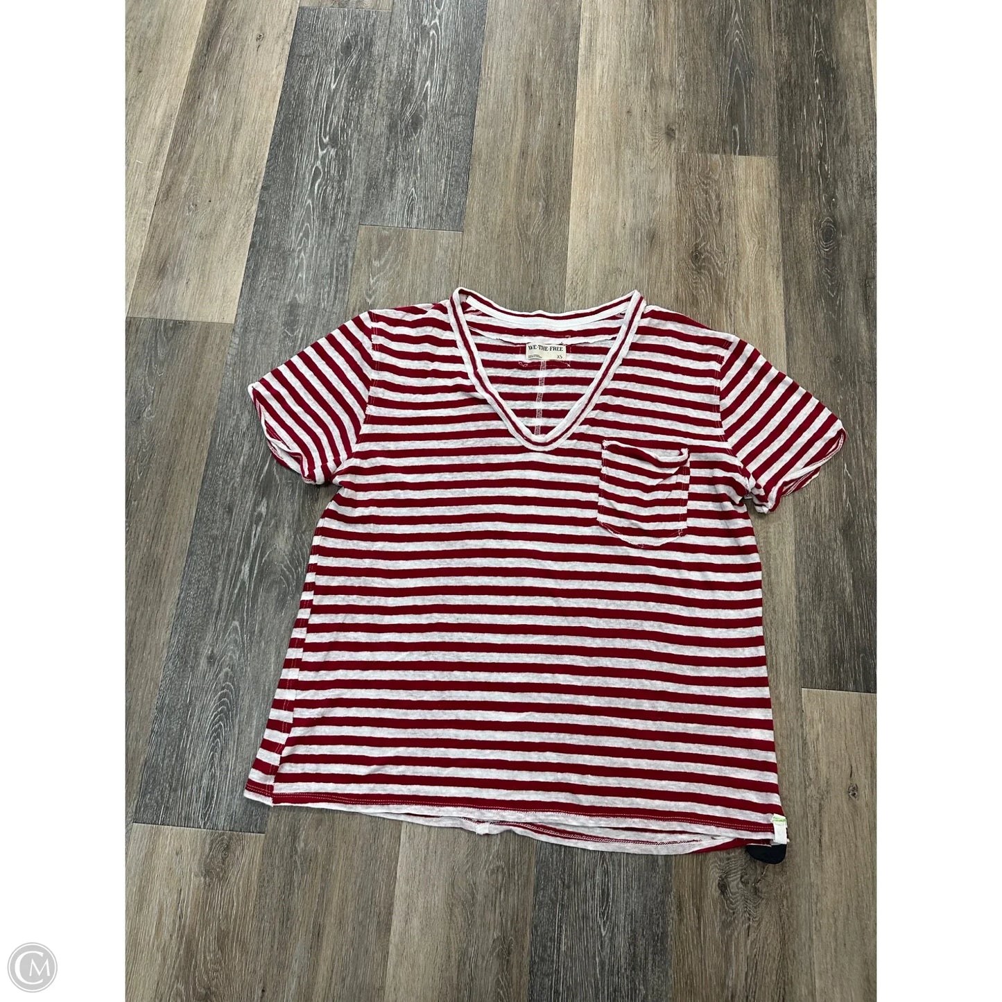 Top Short Sleeve By We The Free In Striped Pattern, Size: Xs